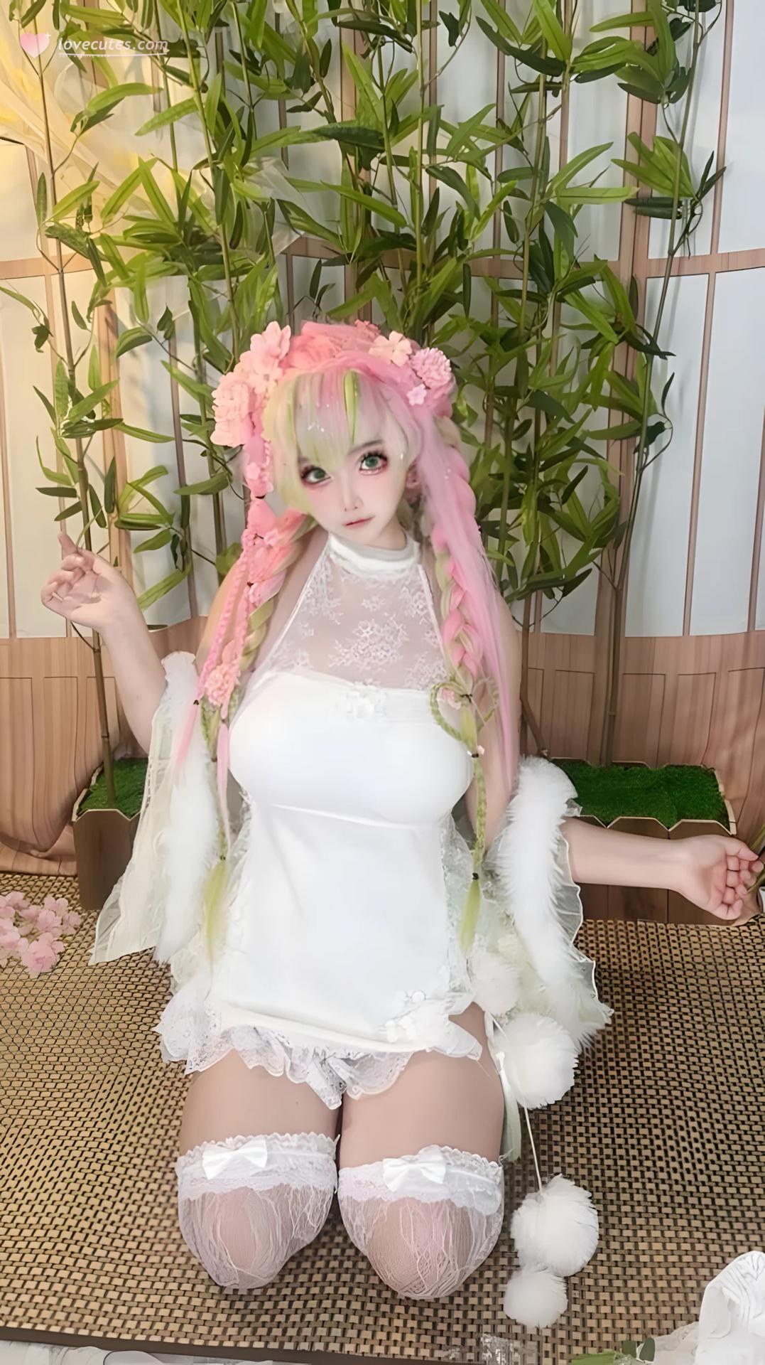 [cosplay] Xiangcao Naimiao - ชุดภาพ Demon Slayer Mitsuri Kanroji deluxe cosplay 204P71V
