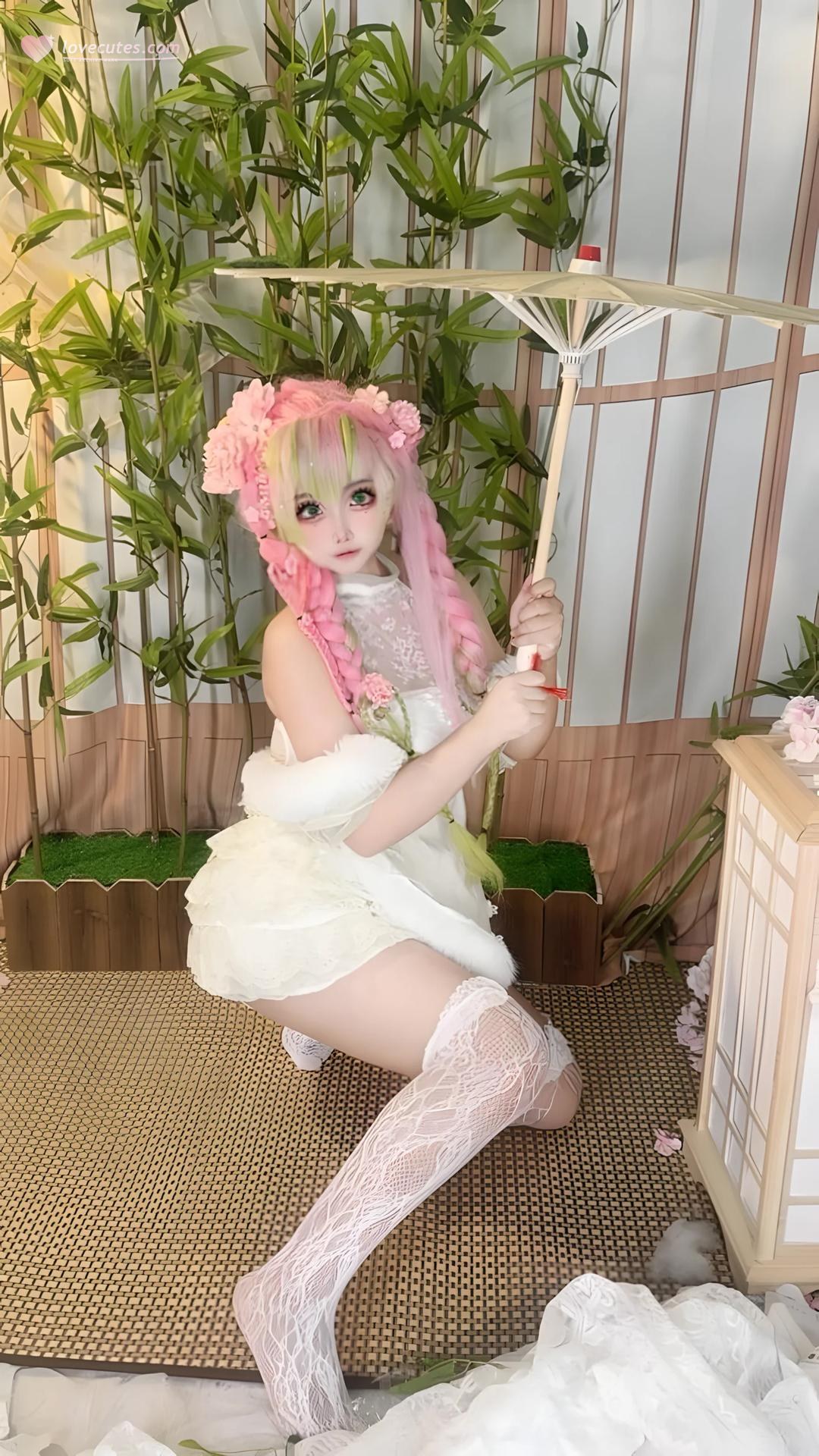 [cosplay] Xiangcao Naimiao - ชุดภาพ Demon Slayer Mitsuri Kanroji deluxe cosplay 204P71V