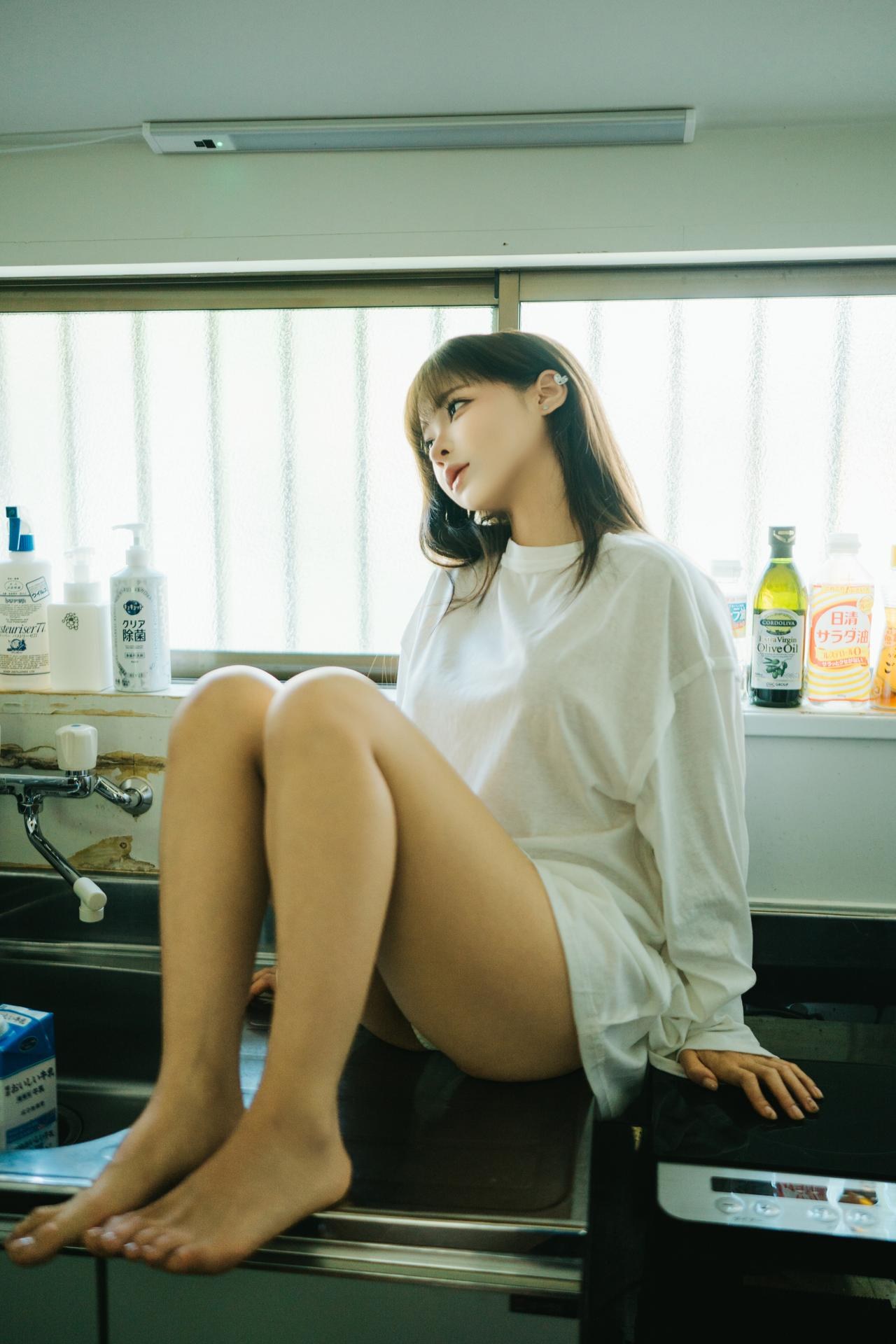 [private-room] Chunmomo - ชุดภาพ milk-white lingerie private photo set 22P