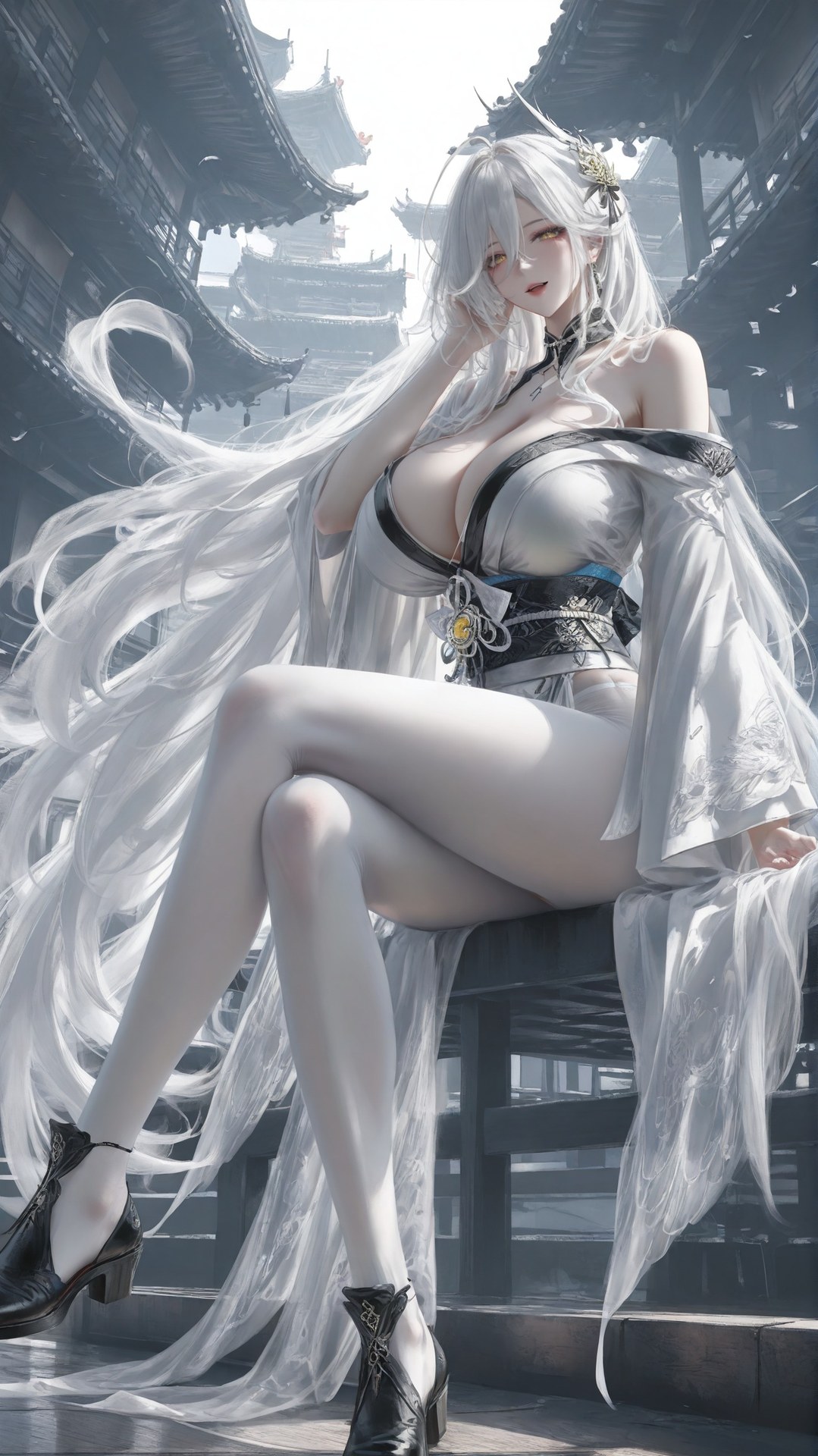 AI Porn - Azur Lane Hakuhou white stockings, bodysuit, explicit nude detail AI Adult Gallery 302P