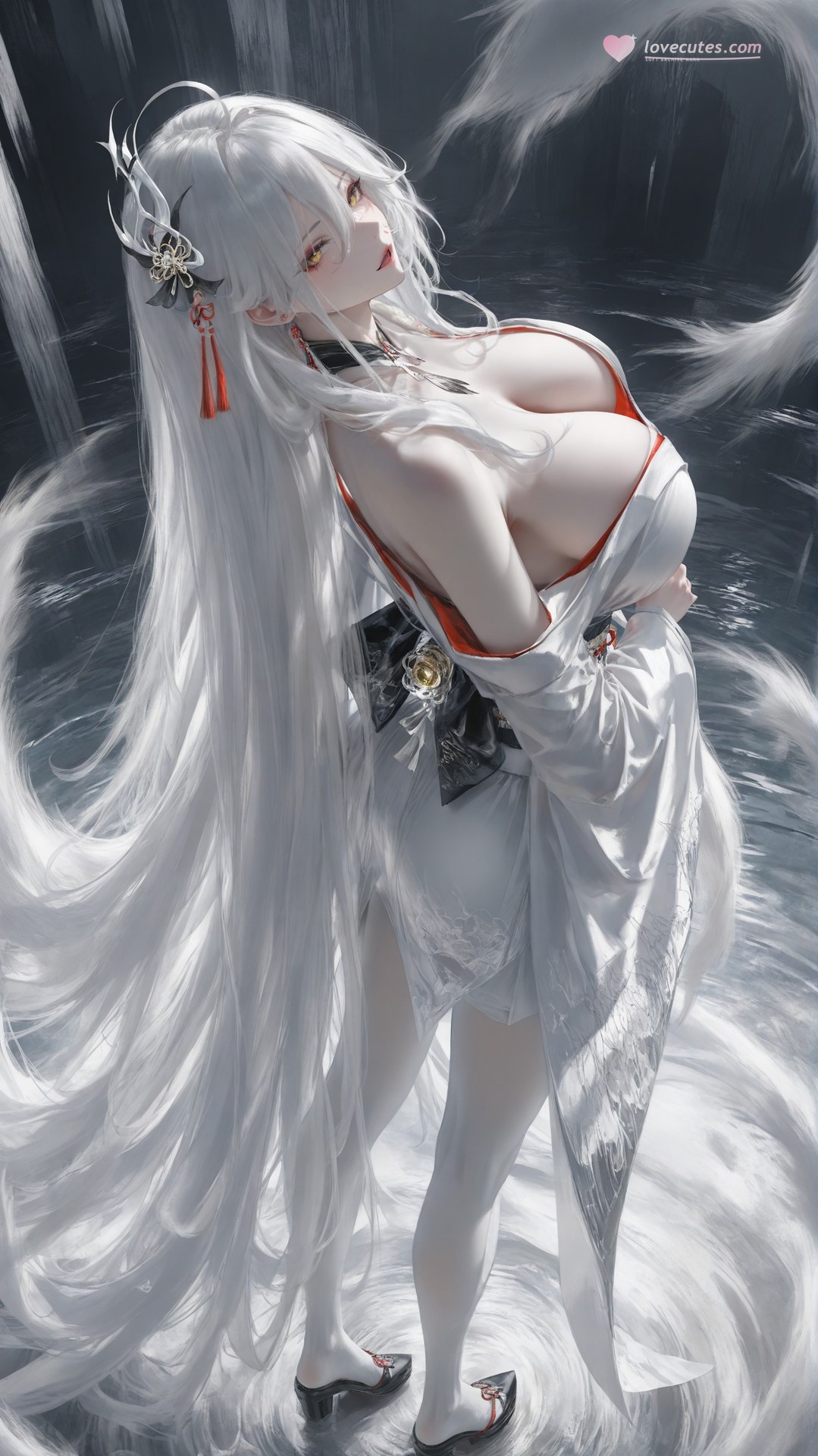 AI Porn - Azur Lane Hakuhou white stockings, bodysuit, explicit nude detail AI Adult Gallery 302P