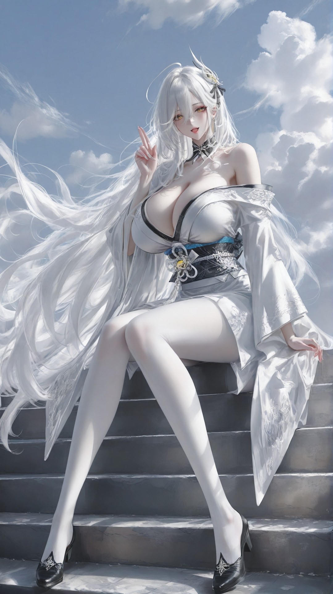 AI Porn - Azur Lane Hakuhou white stockings, bodysuit, explicit nude detail AI Adult Gallery 302P