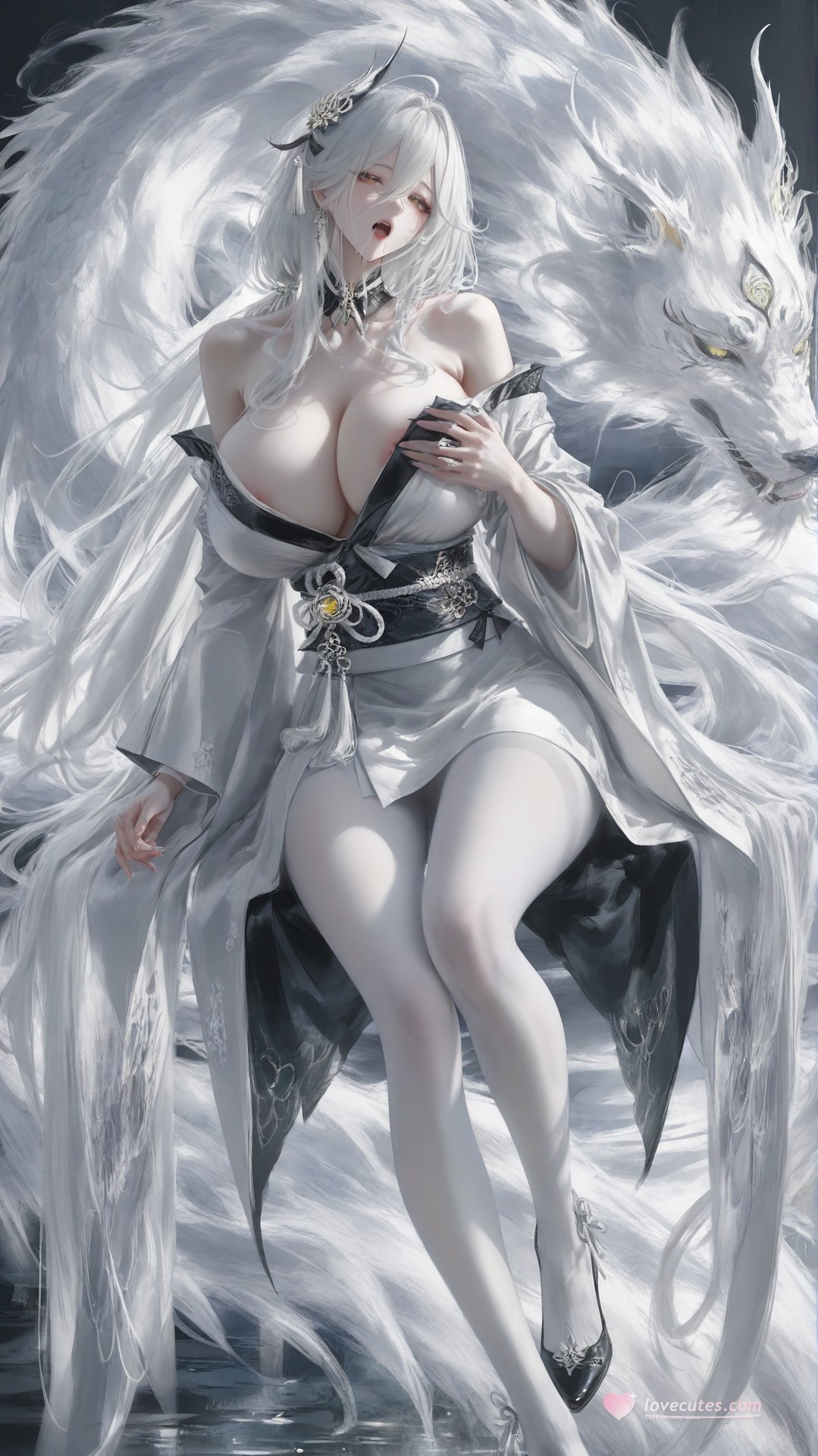 AI Porn - Azur Lane Hakuhou ถุงน่องขาว, ชุดรัดรูป, นู้ดผู้ใหญ่ แกลเลอรี AI 302P