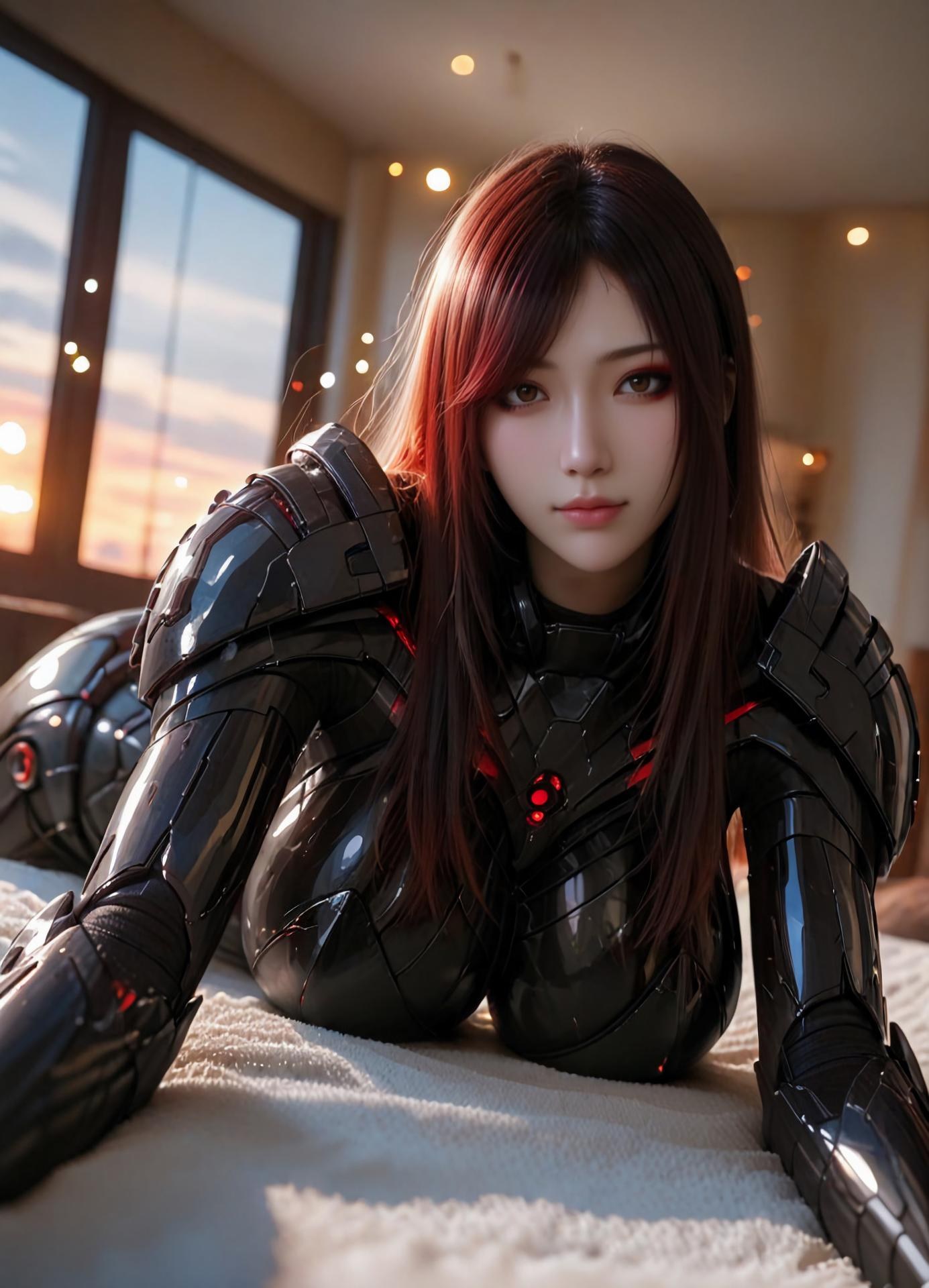 AI Porn - Qiangwei bodysuit, wet-look styling, explicit nude detail AI Adult Gallery 99P