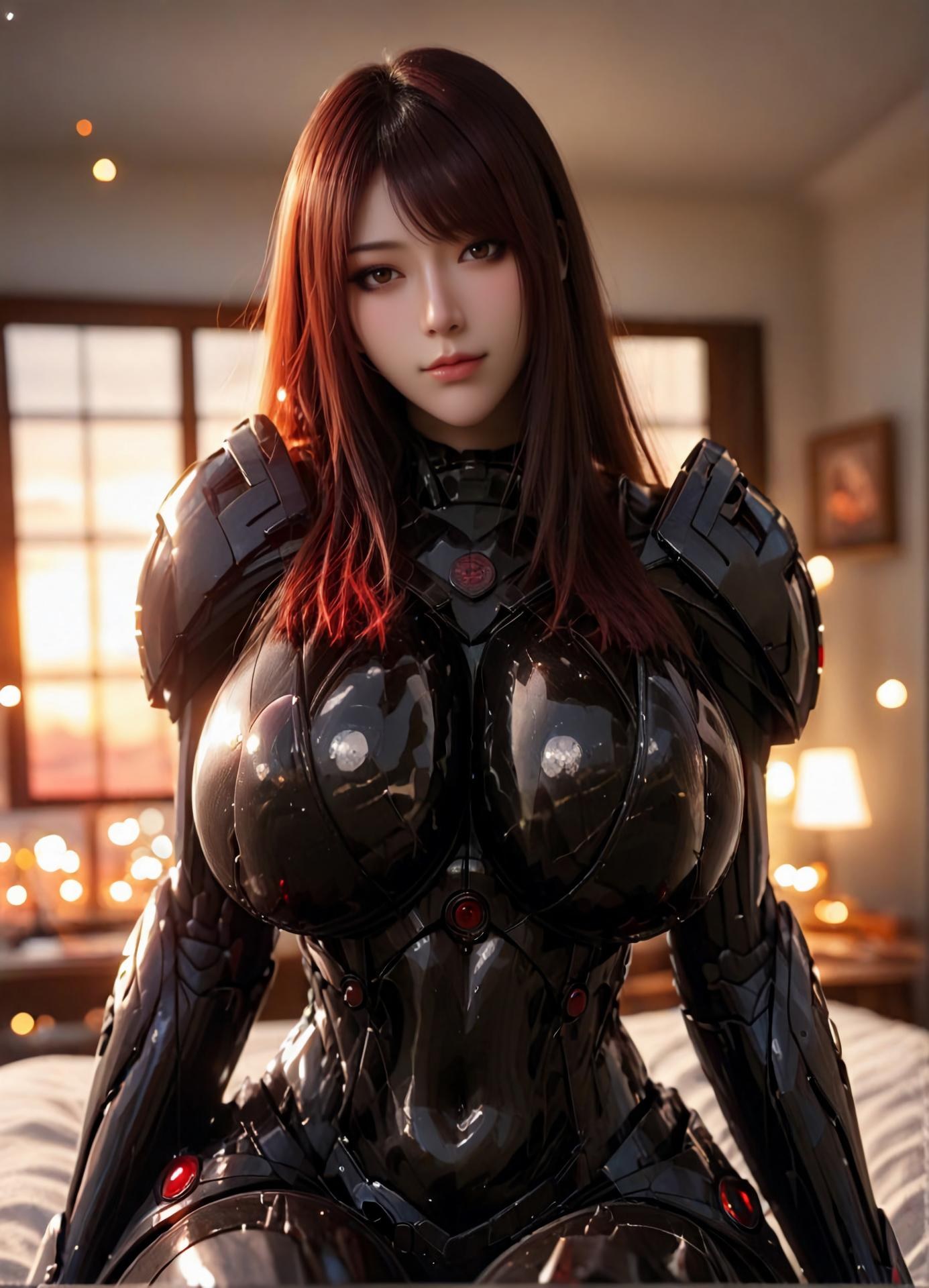 AI Porn - Qiangwei bodysuit, wet-look styling, explicit nude detail AI Adult Gallery 99P