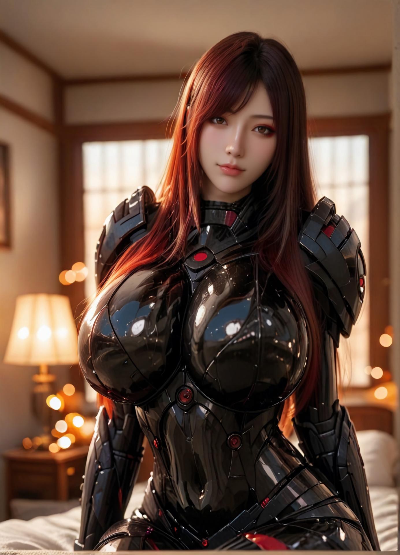 AI Porn - Qiangwei bodysuit, wet-look styling, explicit nude detail AI Adult Gallery 99P