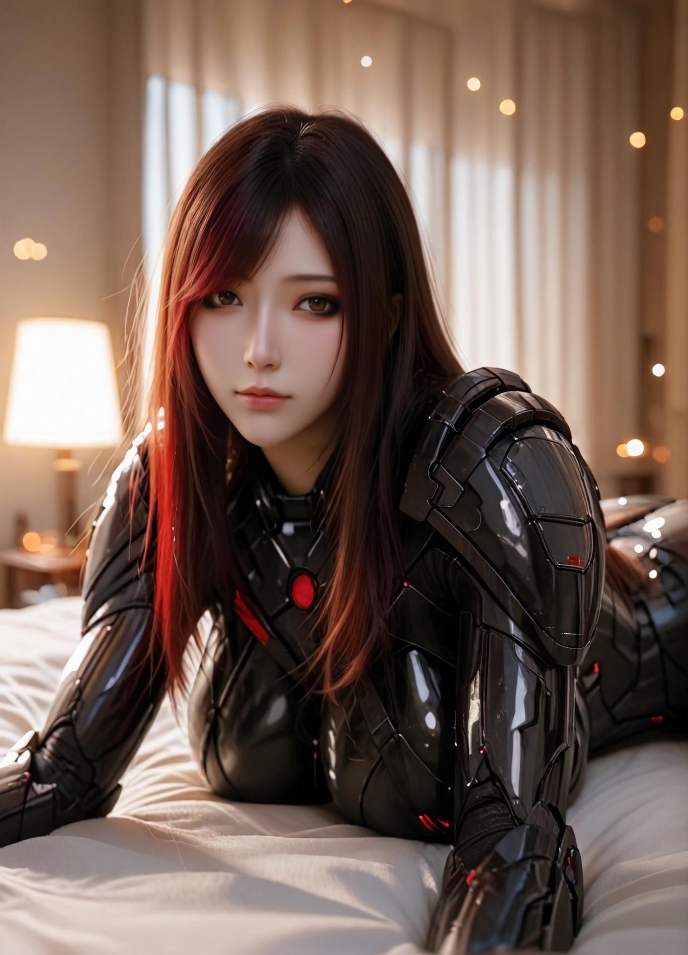 AI Porn - Qiangwei bodysuit, wet-look styling, explicit nude detail AI Adult Gallery 99P
