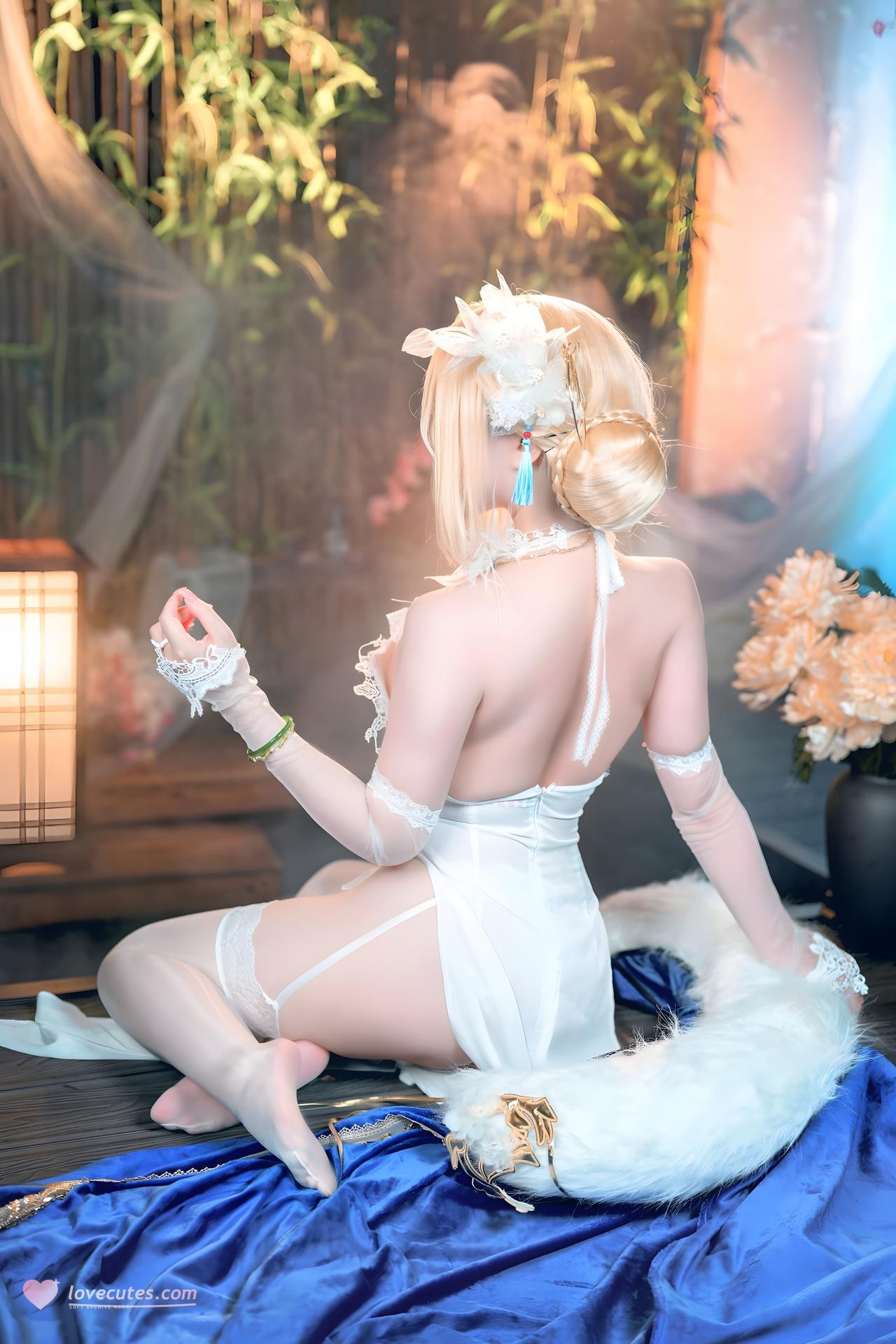 [Cosplay] Banbanzi โฟโต้เซ็ต cosplay, white stockings, leg-focused poses 58P