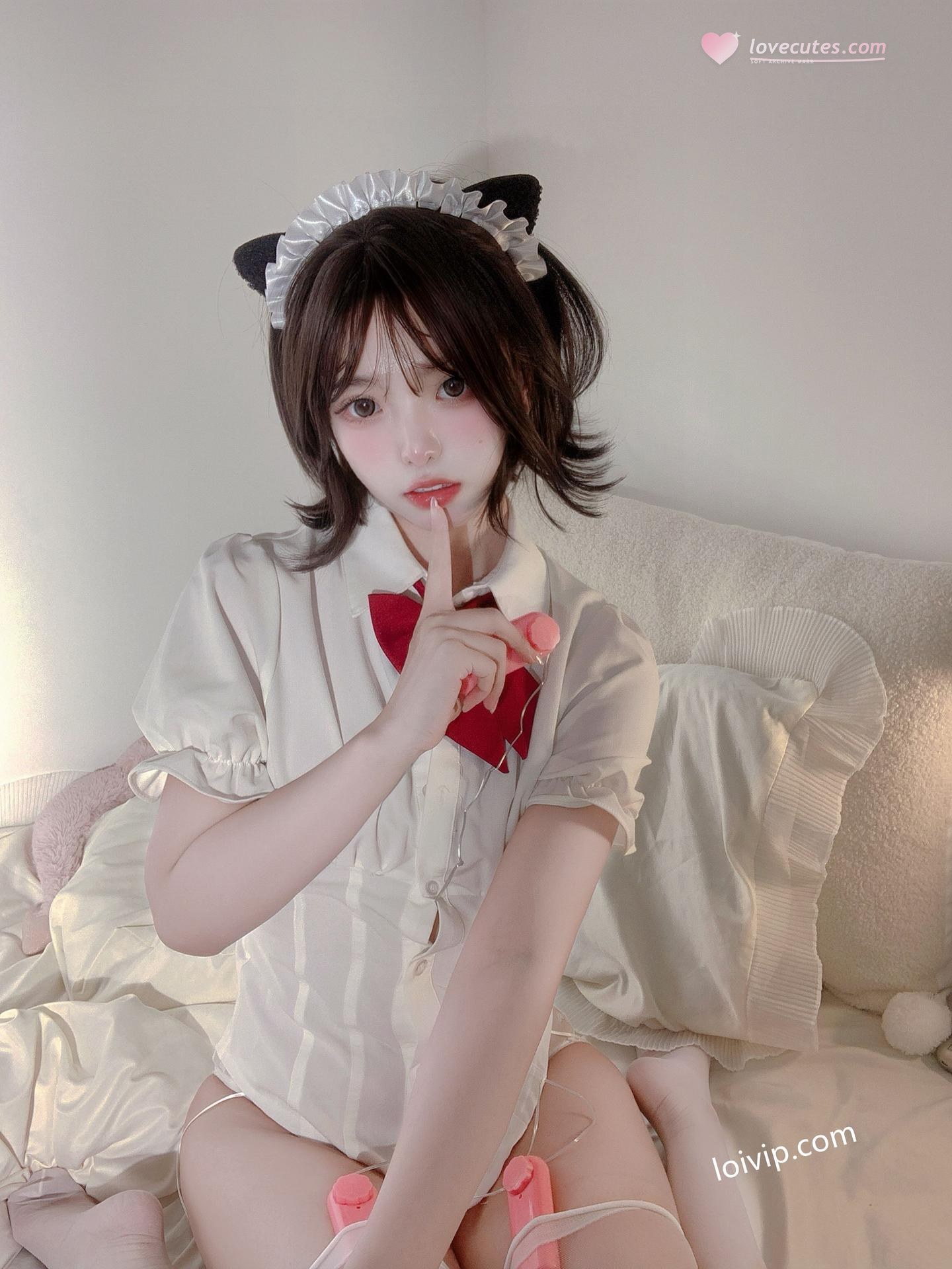 [Private Room] Nide Zhenzhenu - MissKON coser private-room photos, maid, leg-focused poses, video extras 42P1V