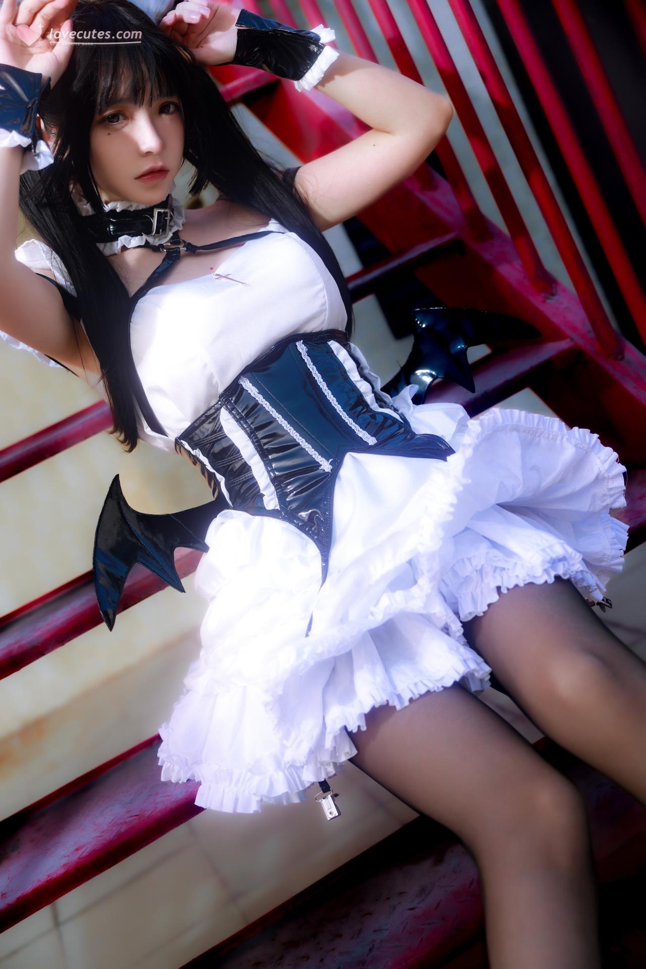 [Photo Set] Fengmao ss bộ ảnh maid, black stockings, uniform styling, leg-focused poses 40P
