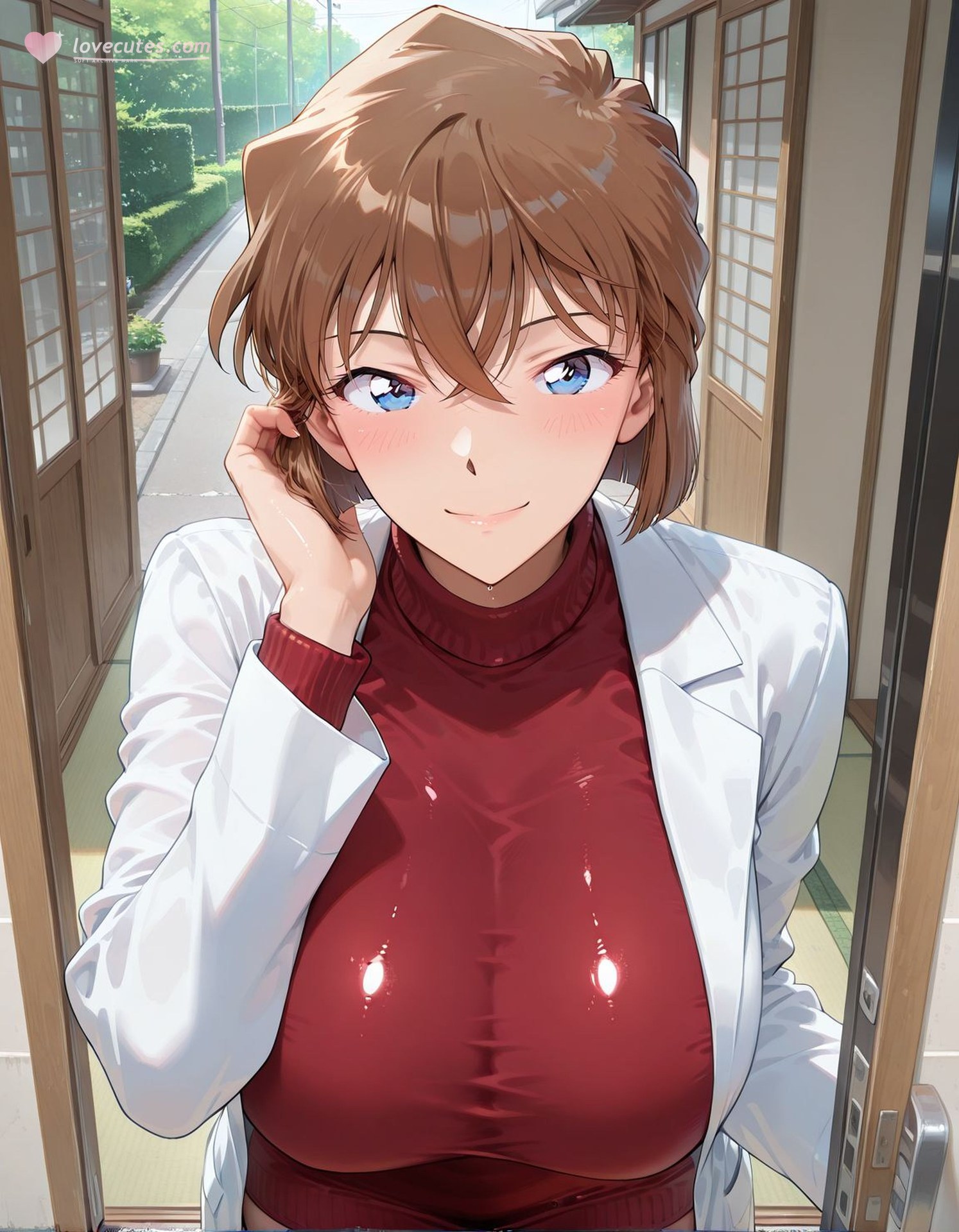 AI Generated Anime Girl - Detective Conan Ai Haibara Shiho Miyano beach swimsuit review gallery 170P
