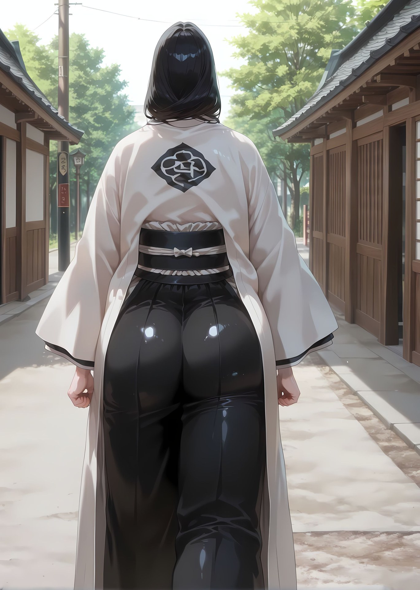 AI Generated Anime Girl - Bleach Retsu Unohana bodysuit kimono wet-look review gallery 403P