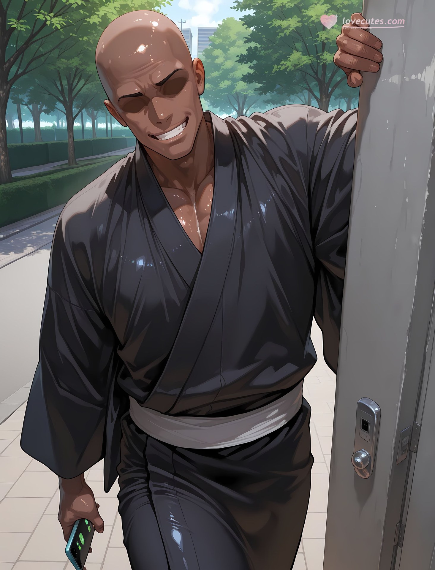 AI Generated Anime Girl - BLEACH 涅ネム ボディスーツ 浴室 濡れ感 レビューギャラリー 262P