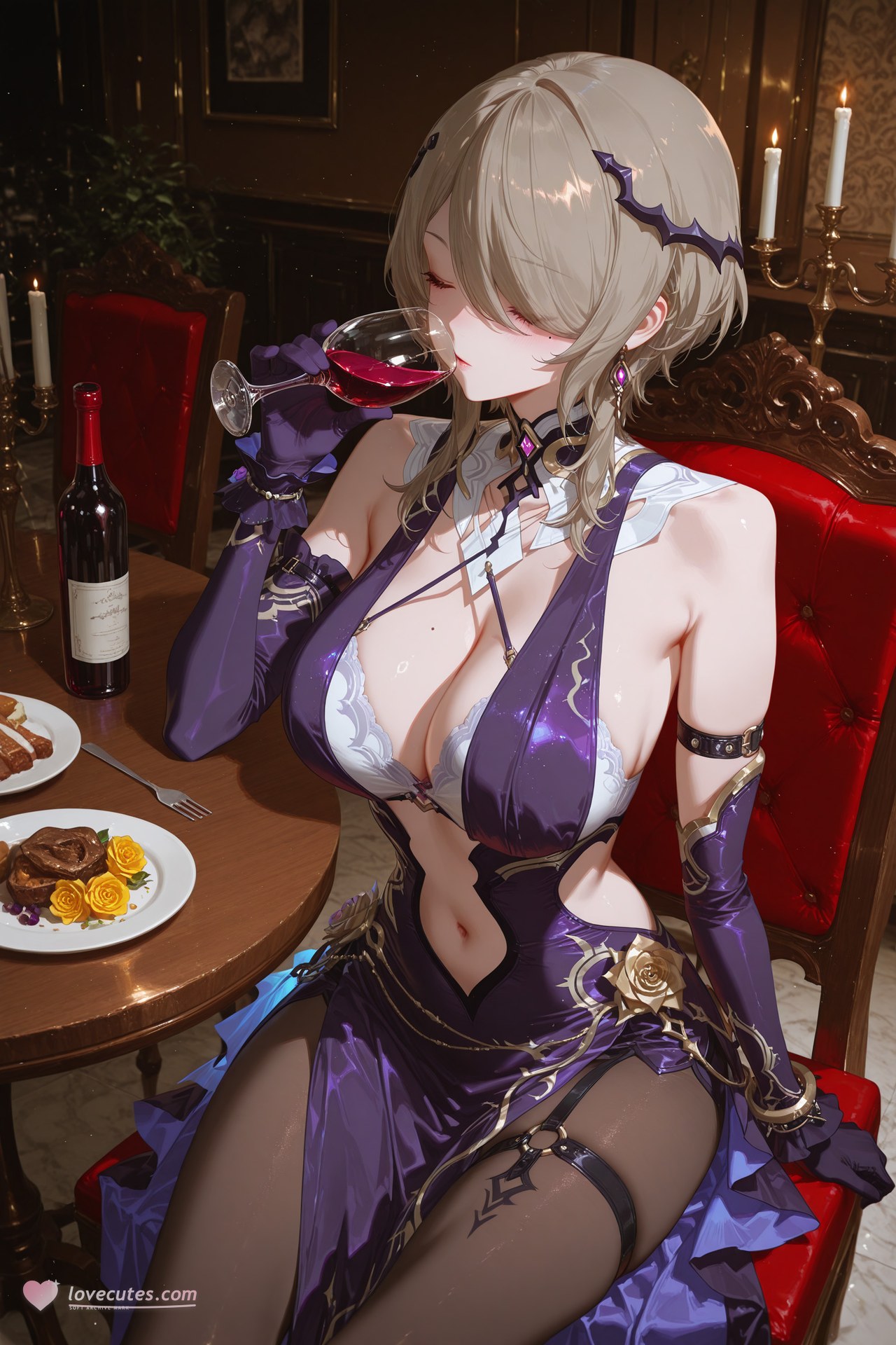 AI Porn - JiongBaotai black stockings lace lingerie bodysuit wet-look AI Adult Gallery 84P