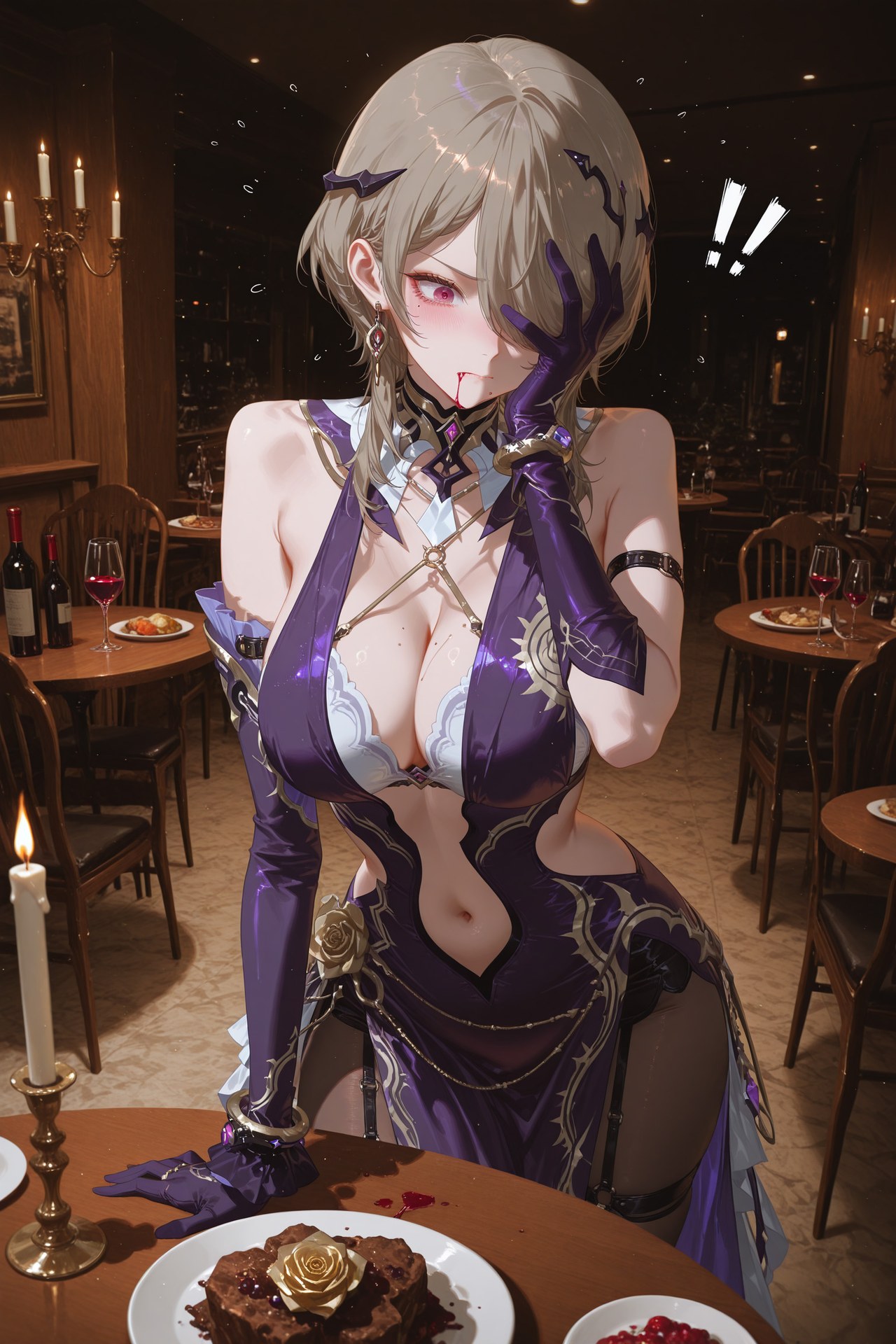 AI Porn - JiongBaotai black stockings lace lingerie bodysuit wet-look AI Adult Gallery 84P