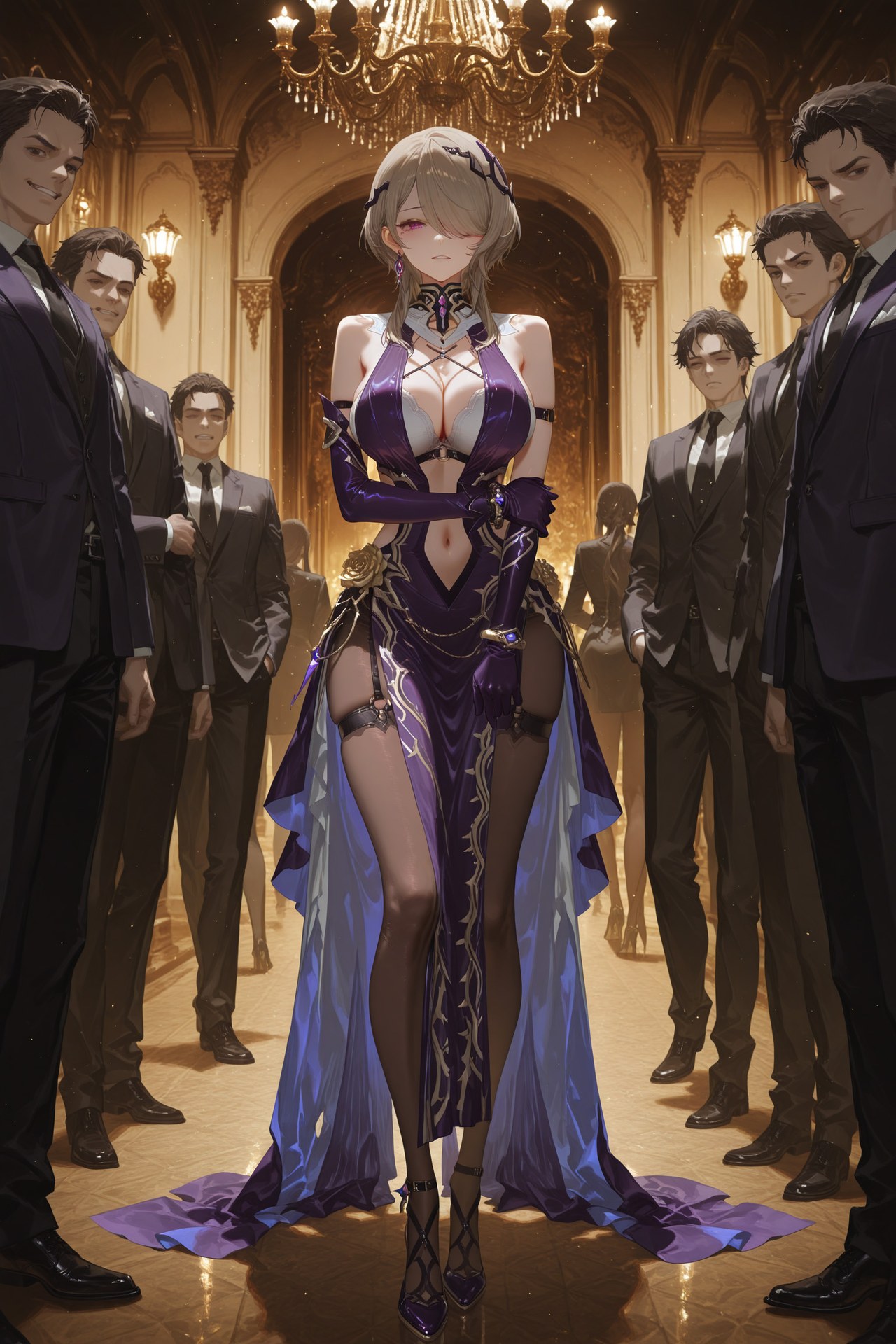 AI Porn - JiongBaotai 블랙 스타킹 레이스 란제리 바디수트 젖은 연출 AI 이미지 갤러리 84P