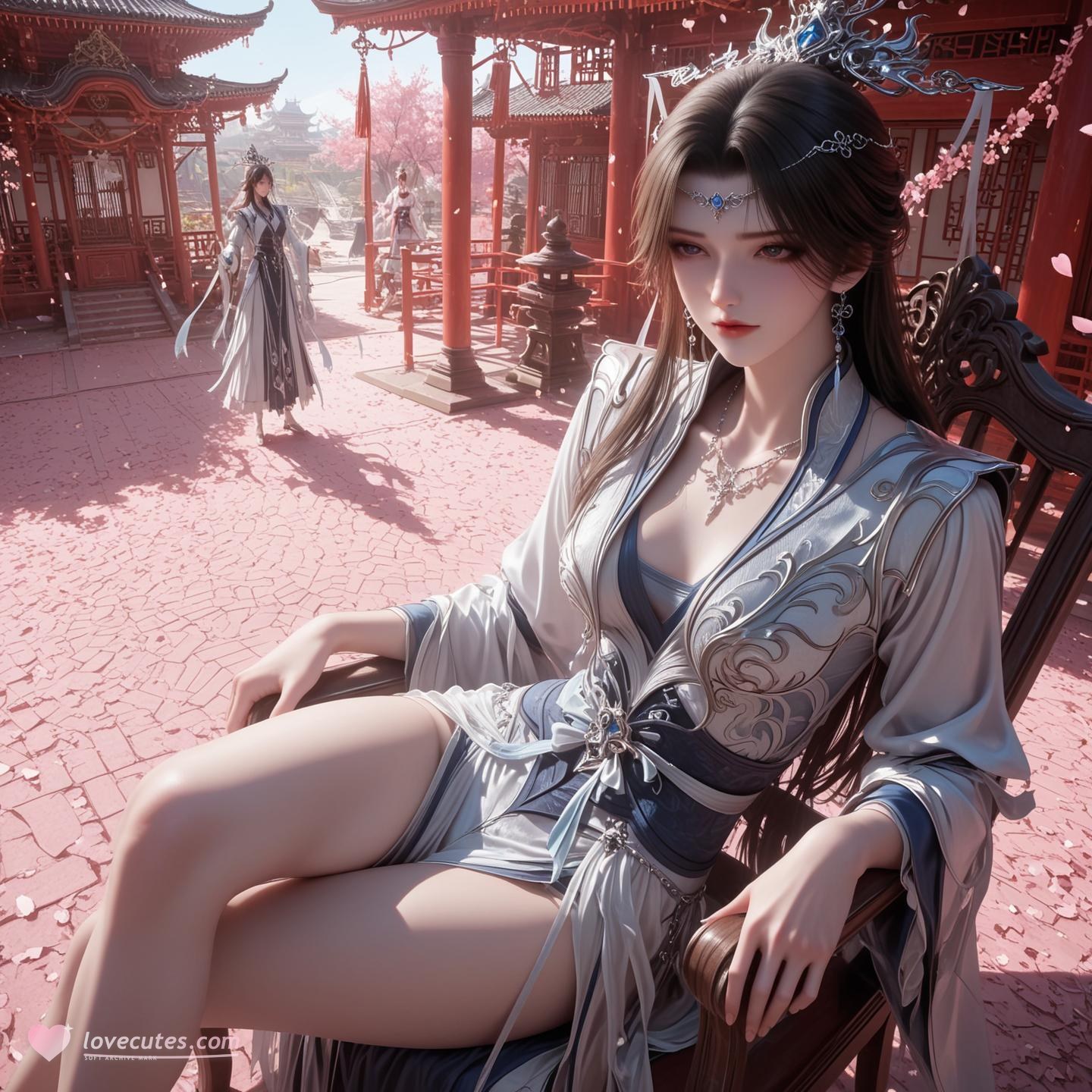 AI Porn - Renegade Immortal Li Muwan bodysuit wet-look explicit nude AI Adult Gallery 124P