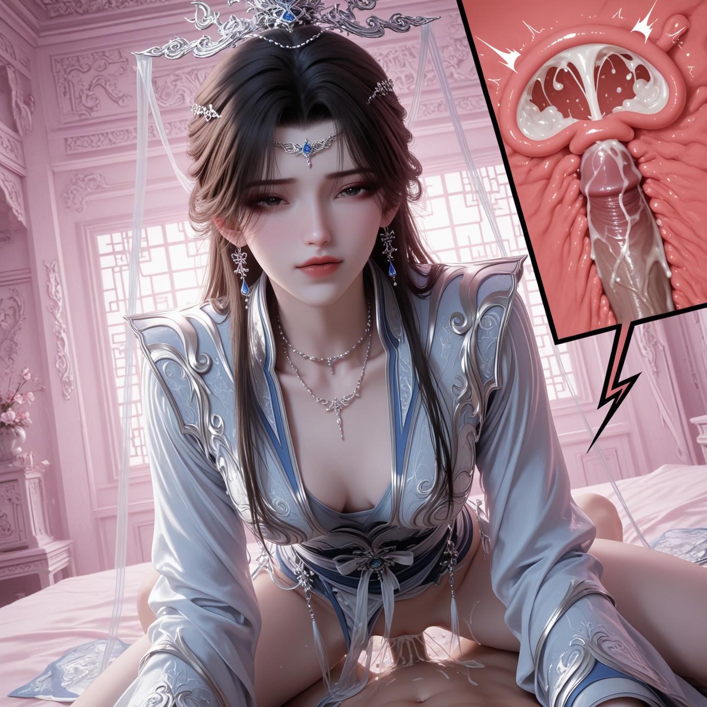 AI Porn - Renegade Immortal Li Muwan đồ bó sát phong cách ướt bộ sưu tập AI 124P