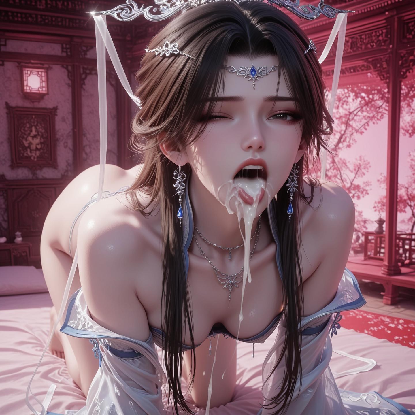 AI Porn - Renegade Immortal Li Muwan ชุดรัดรูป ลุคเปียกน้ำ แกลเลอรี AI 124P