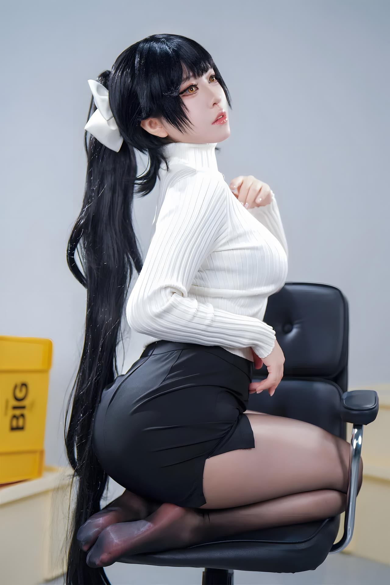 [Cosplay] Banbanzi bộ ảnh cosplay, black stockings, leg-focused poses, video extras 57P4V