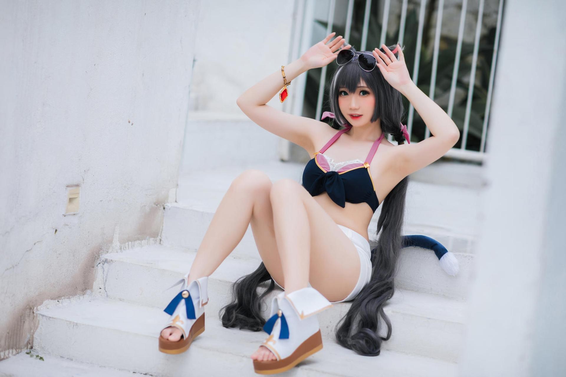 [Cosplay] Menmentan bộ ảnh cosplay, swimsuit, bikini, leg-focused poses 20P
