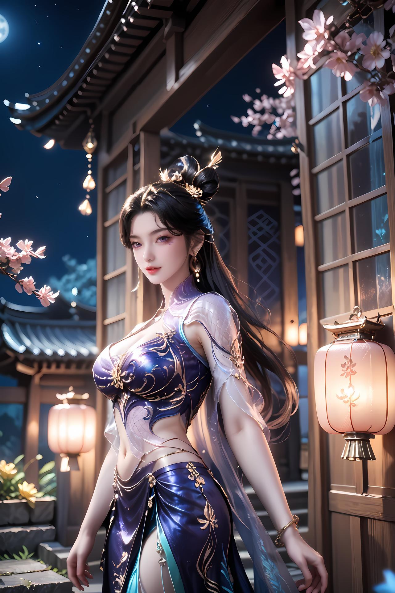 AI Porn - Chinese Anime Goddess Fu Xinyun explicit nude AI Adult Gallery 92P