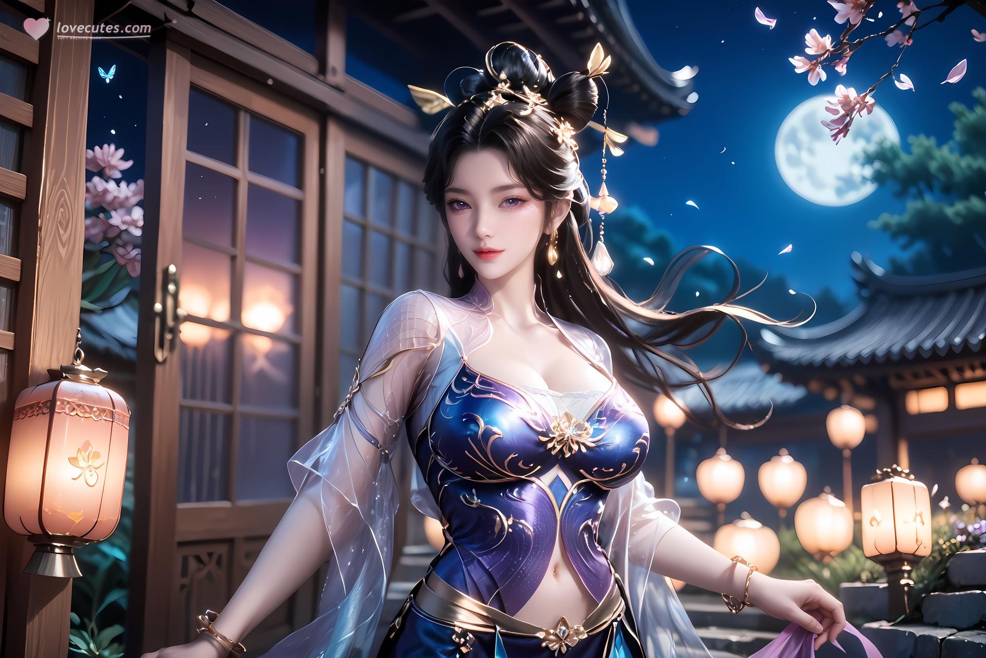 AI Porn - Chinese Anime Goddess Fu Xinyun explicit nude AI Adult Gallery 92P