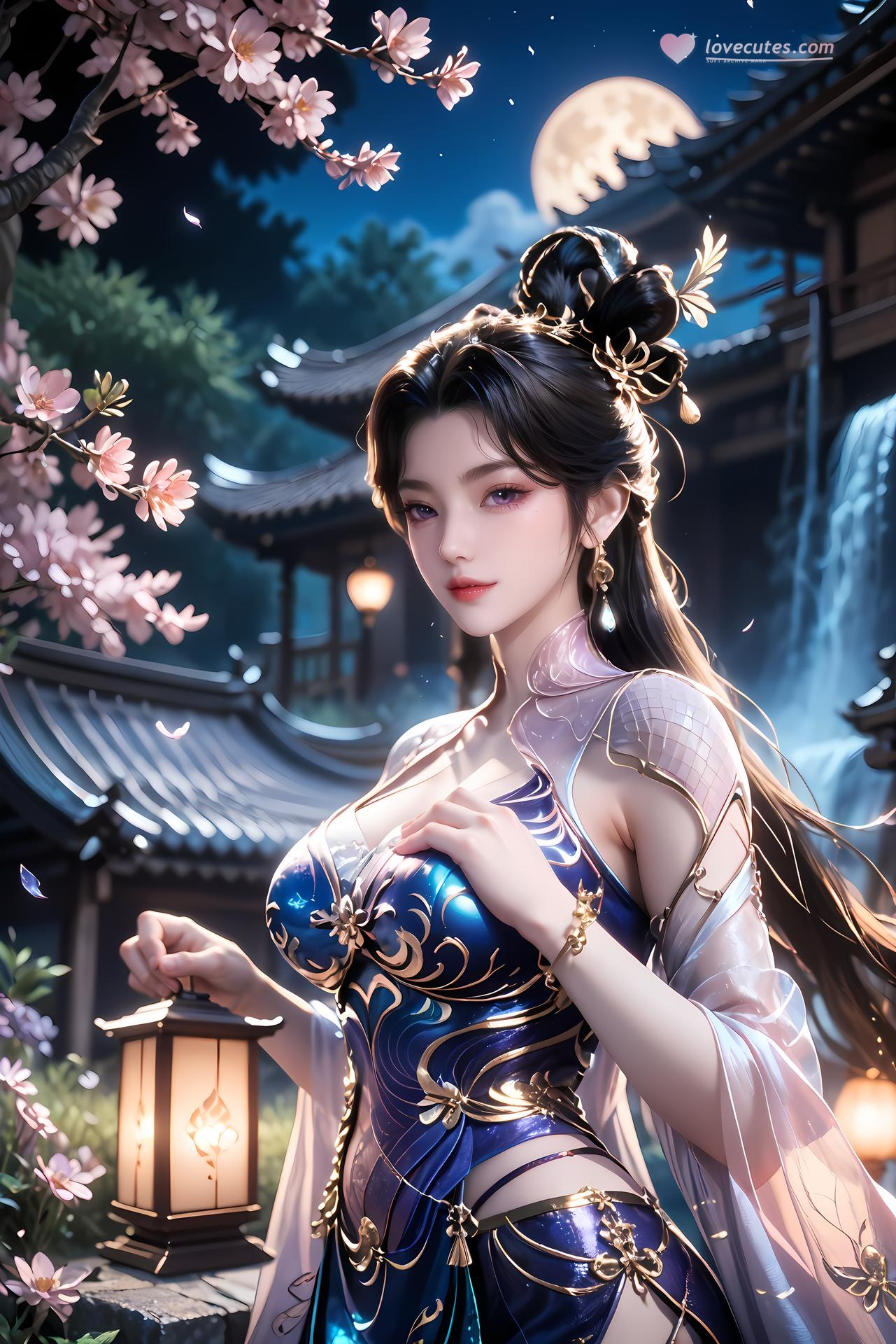 AI Porn - Chinese Anime Goddess Fu Xinyun explicit nude AI Adult Gallery 92P