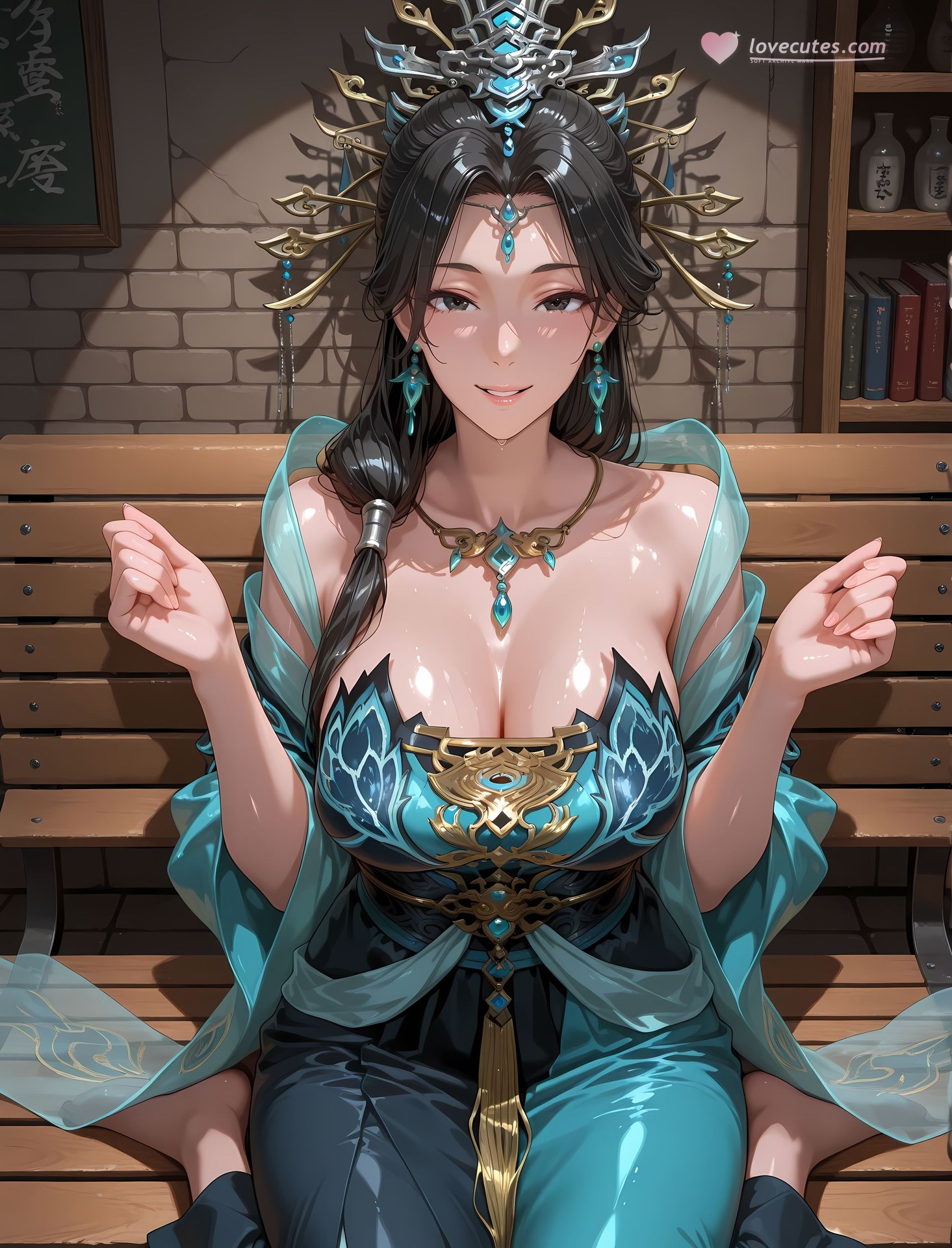 AI Porn - 國漫女神 燕傾霏：緊身衣濕身露穴成人向圖集 216P