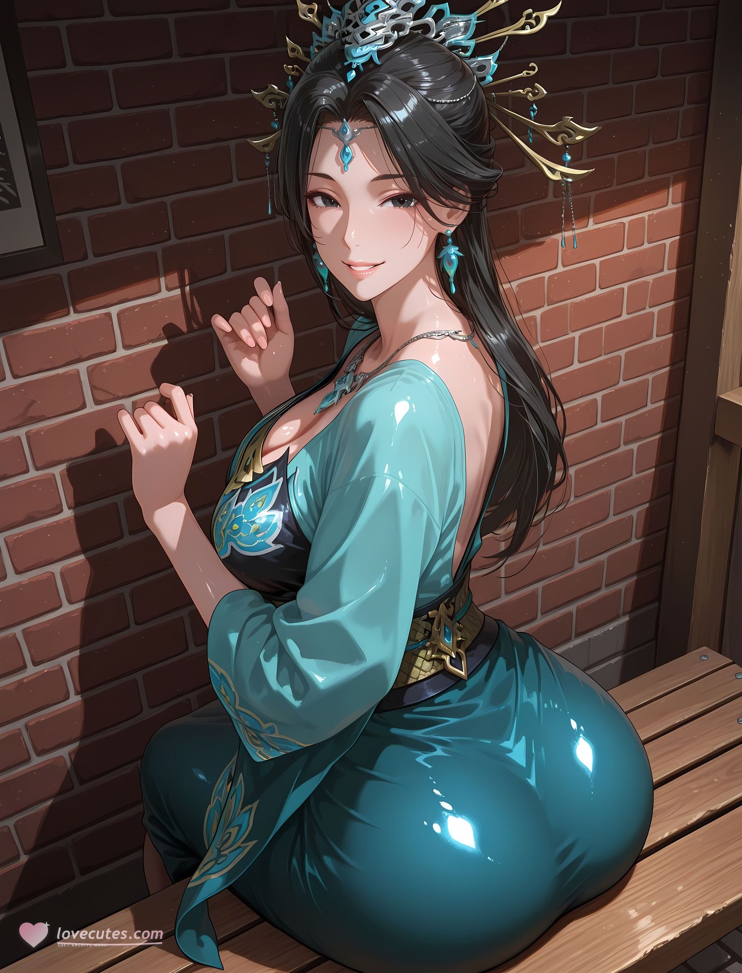 AI Porn - 國漫女神 燕傾霏：緊身衣濕身露穴成人向圖集 216P
