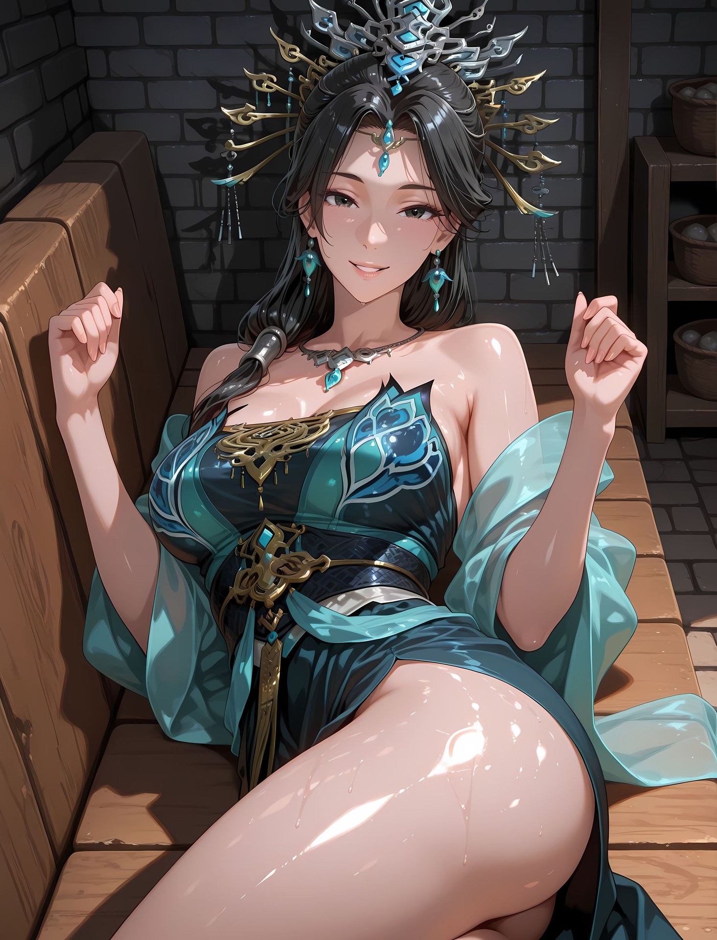AI Porn - 國漫女神 燕傾霏：緊身衣濕身露穴成人向圖集 216P