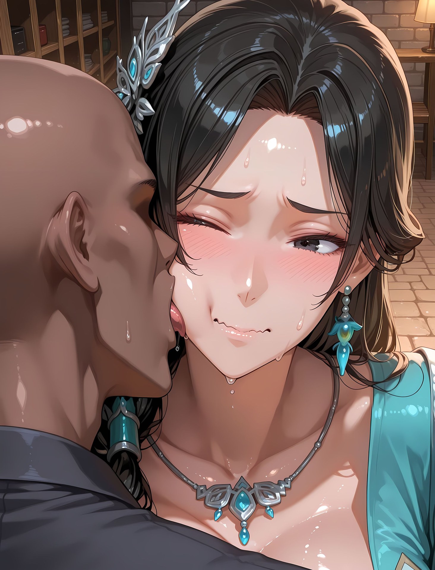 AI Porn - 国漫女神 燕倾霏：紧身衣湿身露穴成人向图集 216P