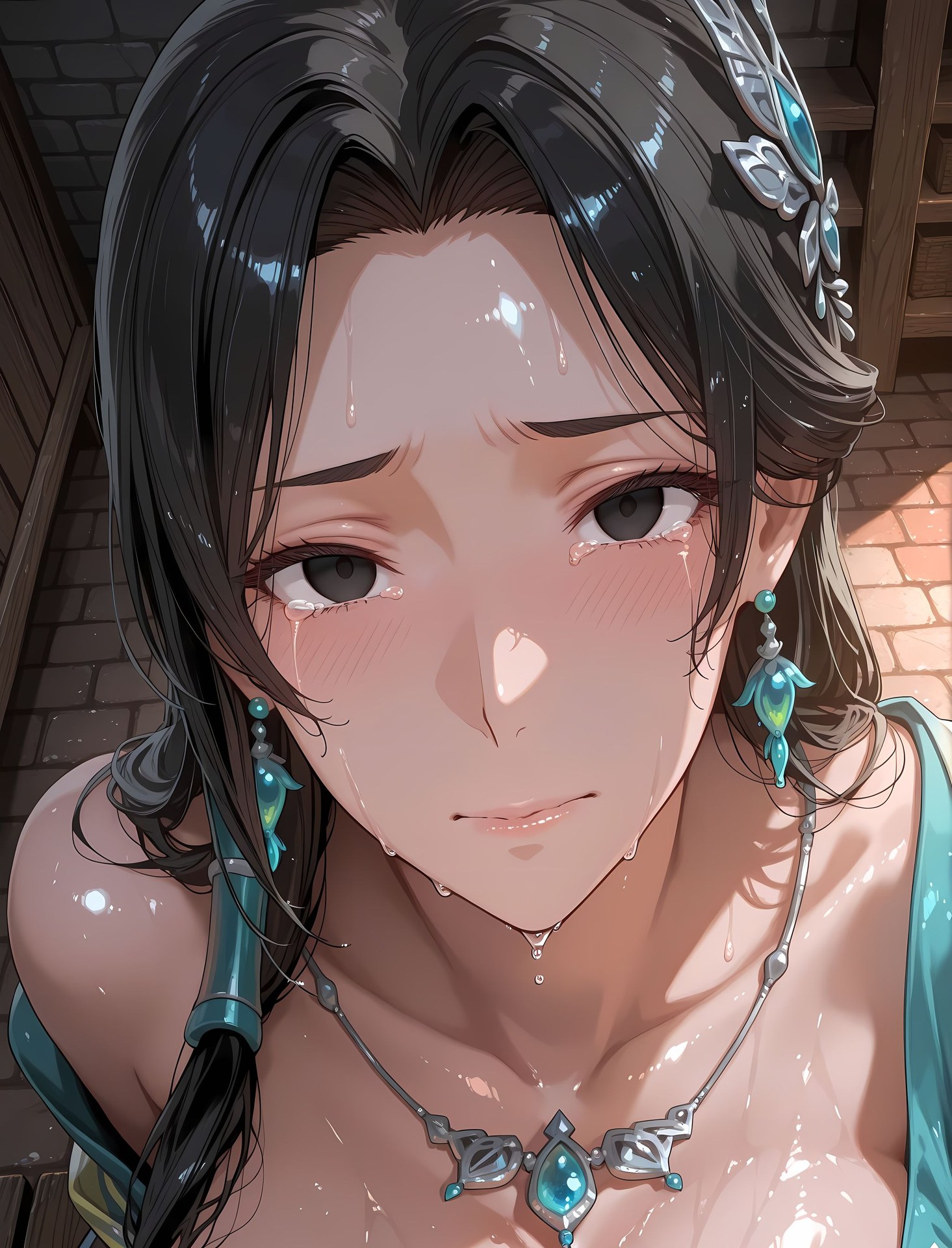 AI Porn - 国漫女神 燕倾霏：紧身衣湿身露穴成人向图集 216P