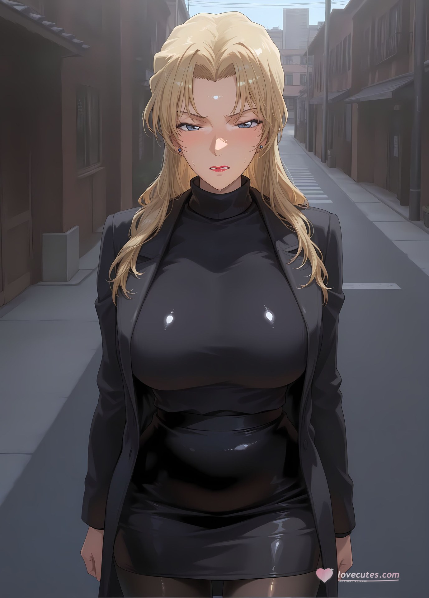 AI Porn - 名偵探柯南 貝爾摩德：蕾絲內衣緊身衣濕身露穴成人向圖集 368P