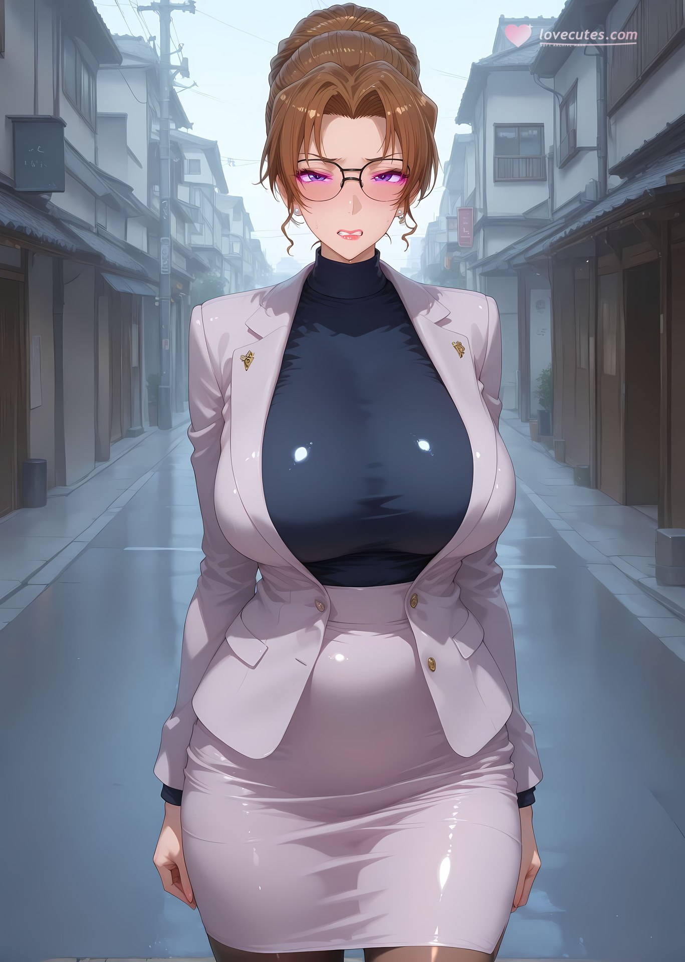 AI Porn - 名侦探柯南 妃英理：黑丝白丝蕾丝内衣湿身露穴成人向图集 167P