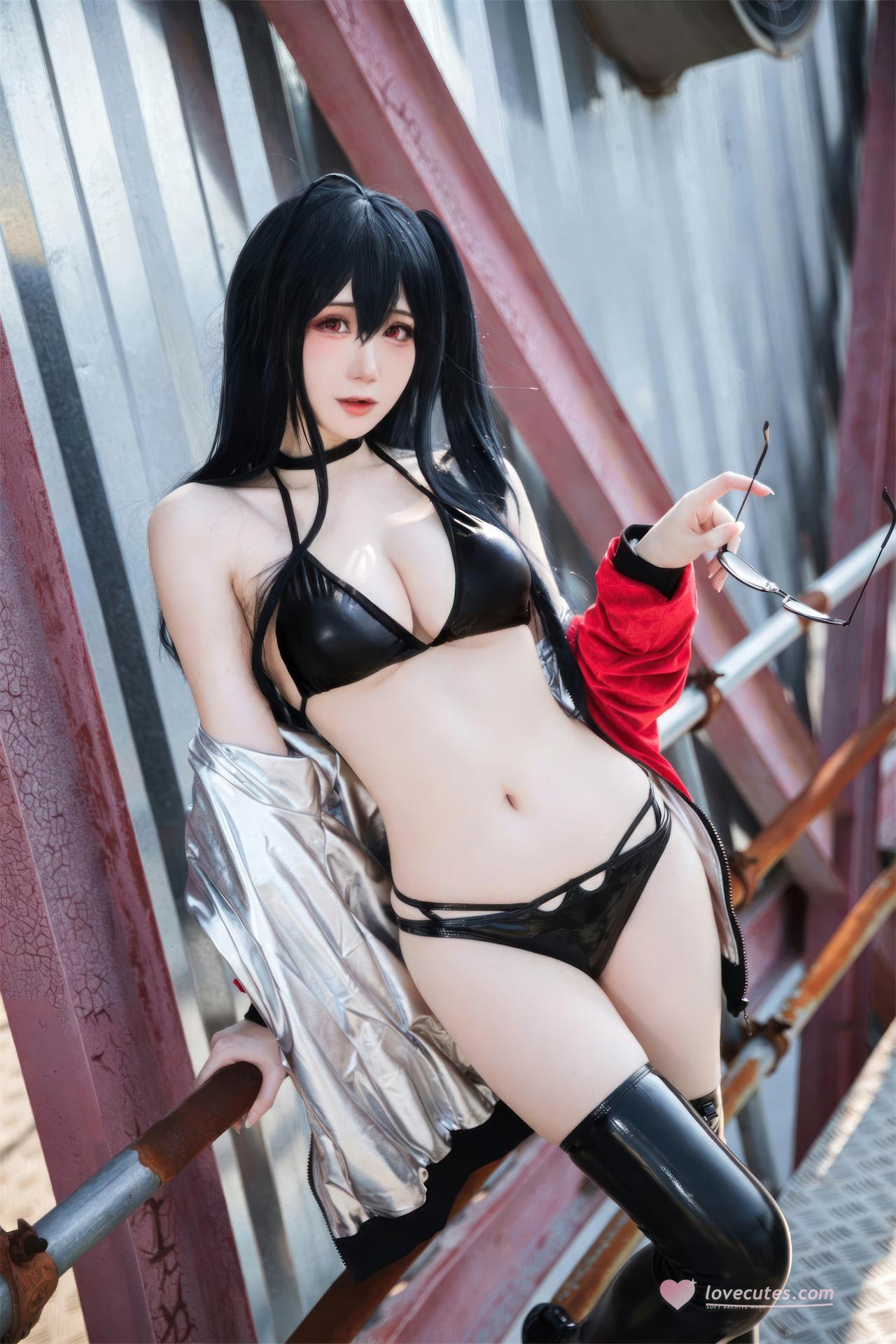[코스프레] 焖焖碳 - 碧蓝航线 大凤赛车服 赛车服黑丝 巨乳美腿还原 32P