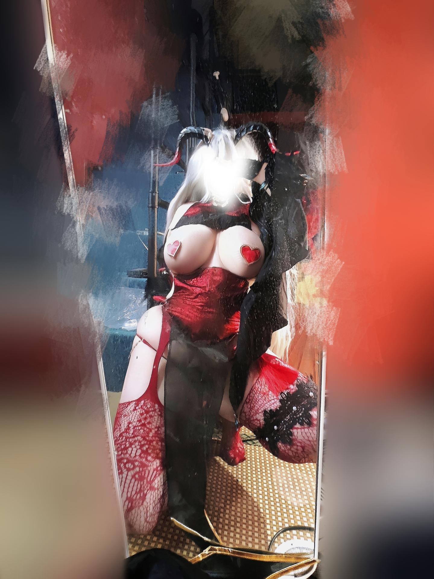 [コスプレ] 芝心蛋奶烧 - 碧蓝航线 埃吉尔私设 红黑私设礼装 巨乳大尺度还原 34P