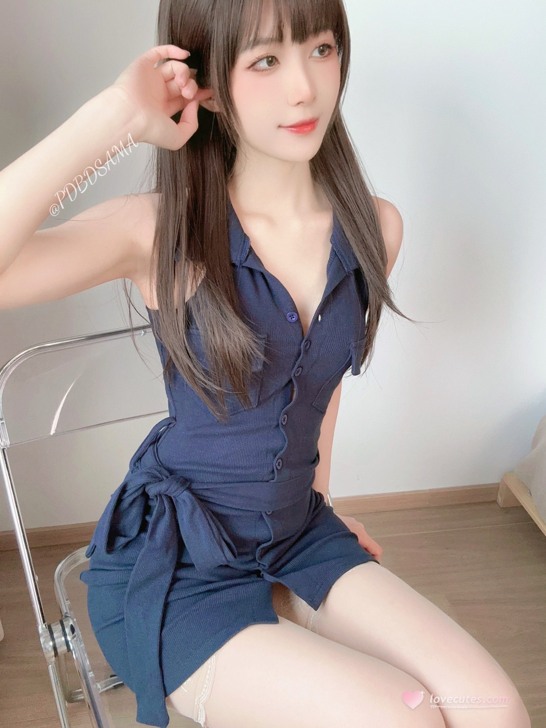 [Private Room] Pudding Dafa โฟโต้เซ็ต private-room photos, leg-focused poses, video extras 24P3V