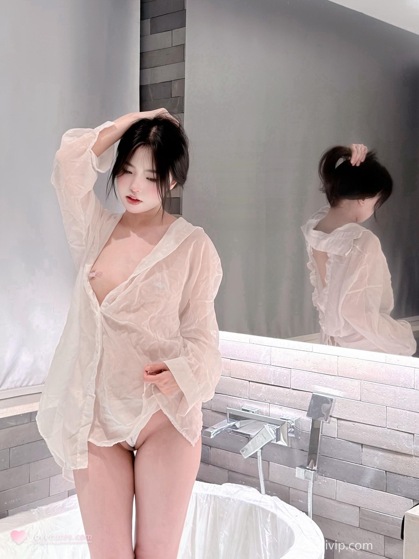[Private Room] Nide Zhenzhenu - MissKON coser private-room photos, bathroom set, leg-focused poses, video extras 66P2V