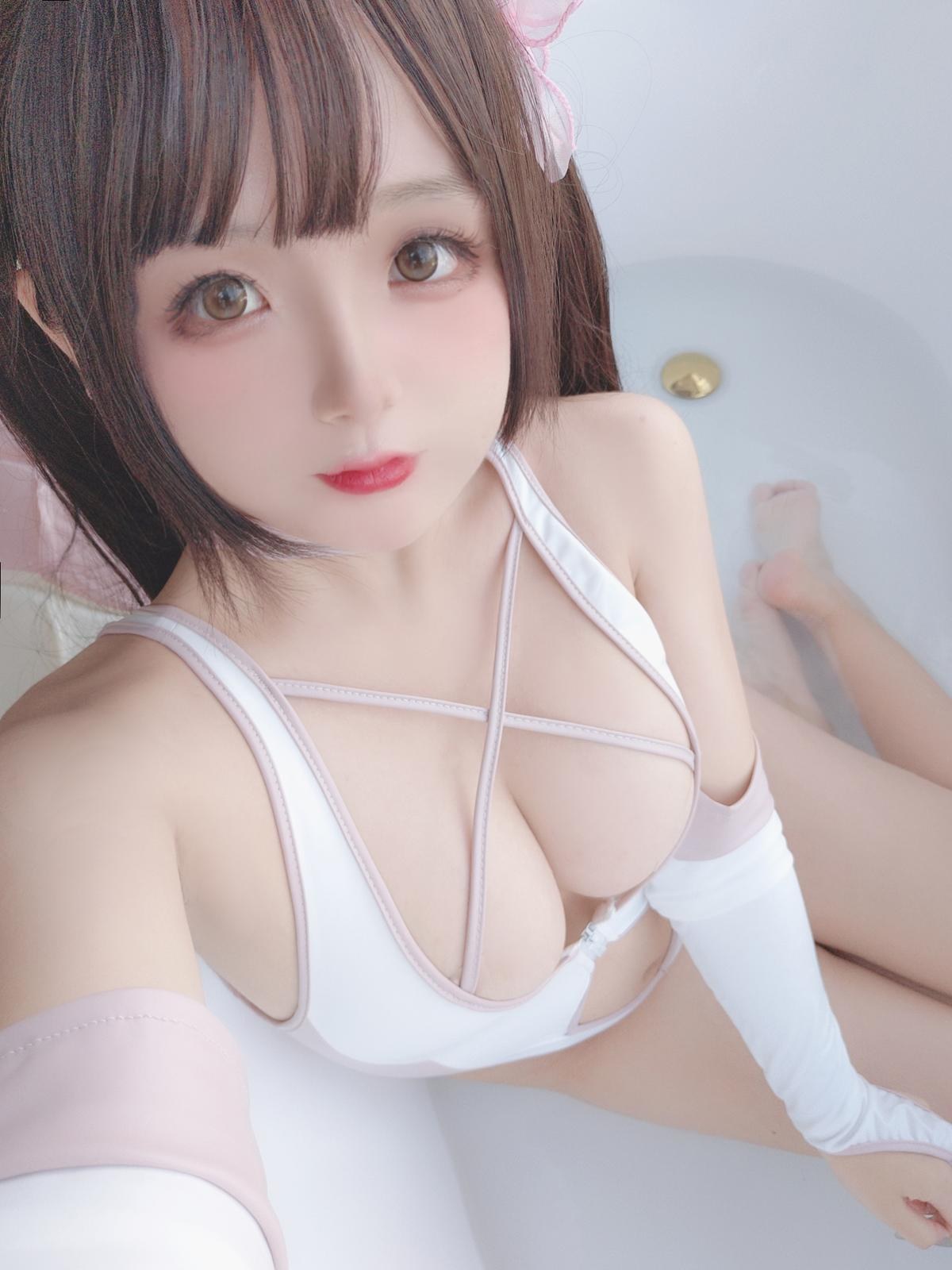 [Private Room] Hinajiao โฟโต้เซ็ต private-room photos, black stockings, uniform styling, cleavage styling 90P17G4V