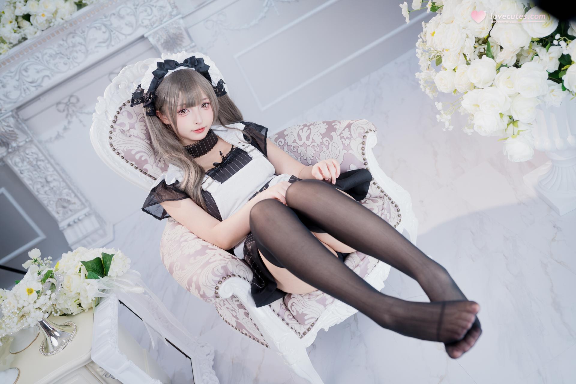 [私房] フォトセット 神楽坂真冬 - 妄想女仆 黑白女仆情趣 黑丝美腿视频 75P2V