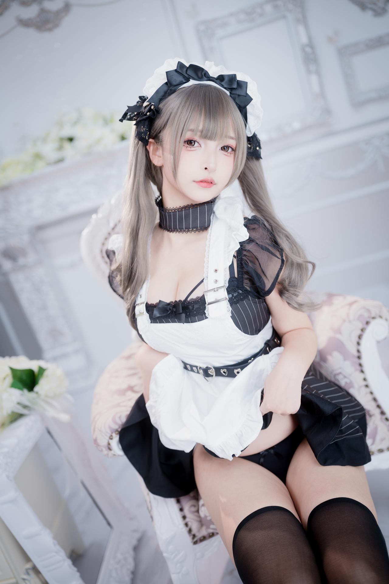 [私房] 神楽坂真冬 - 妄想女仆：黑白女仆情趣 黑丝美腿视频 75P2V