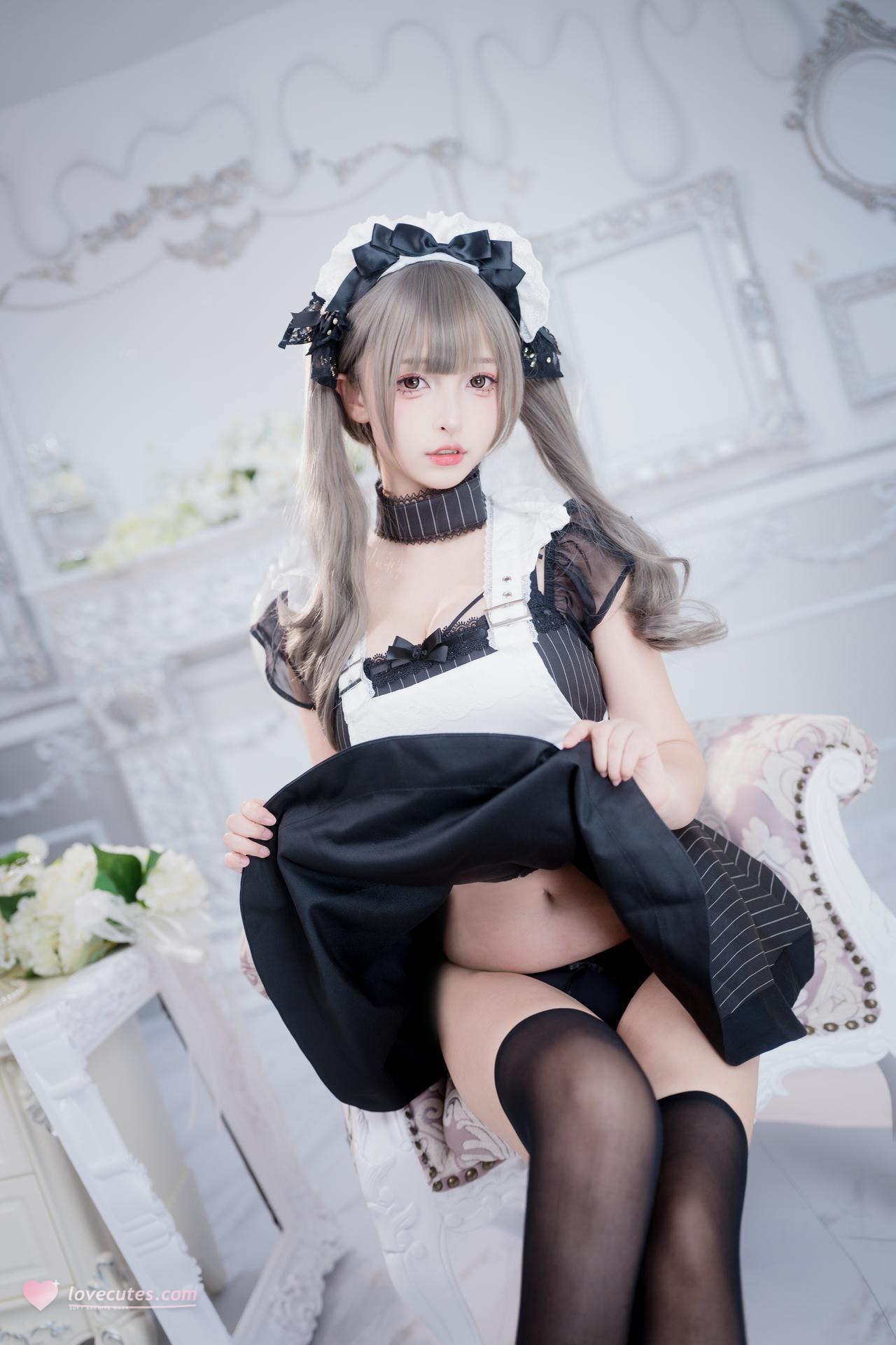 [私房] 神楽坂真冬 - 妄想女仆：黑白女仆情趣 黑丝美腿视频 75P2V