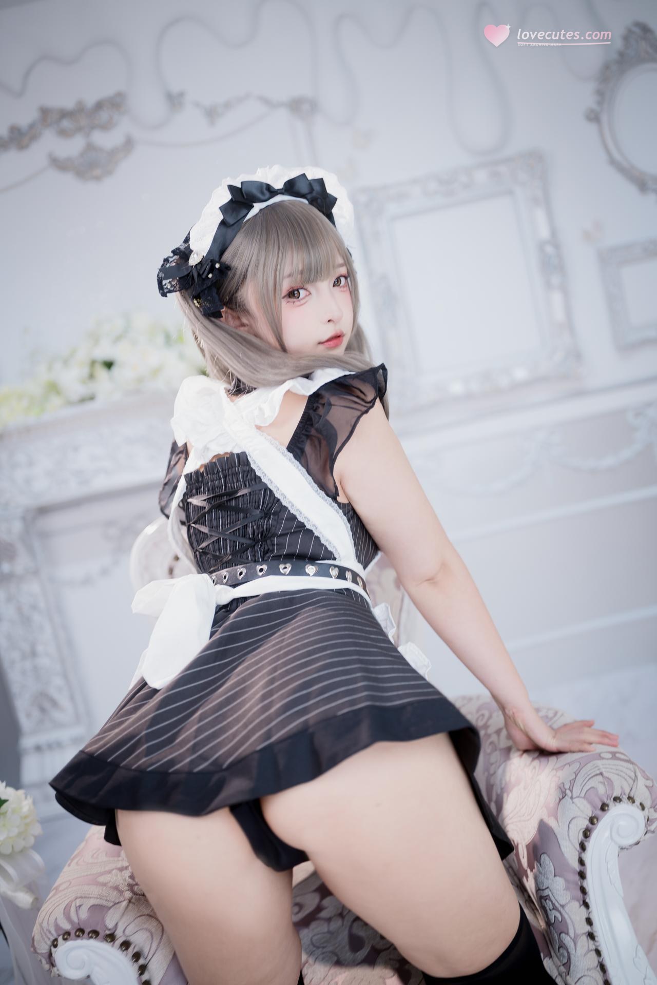 [Private Room] Kagurazaka Mafuyu bộ ảnh private-room photos, maid, black stockings, lingerie 75P2V
