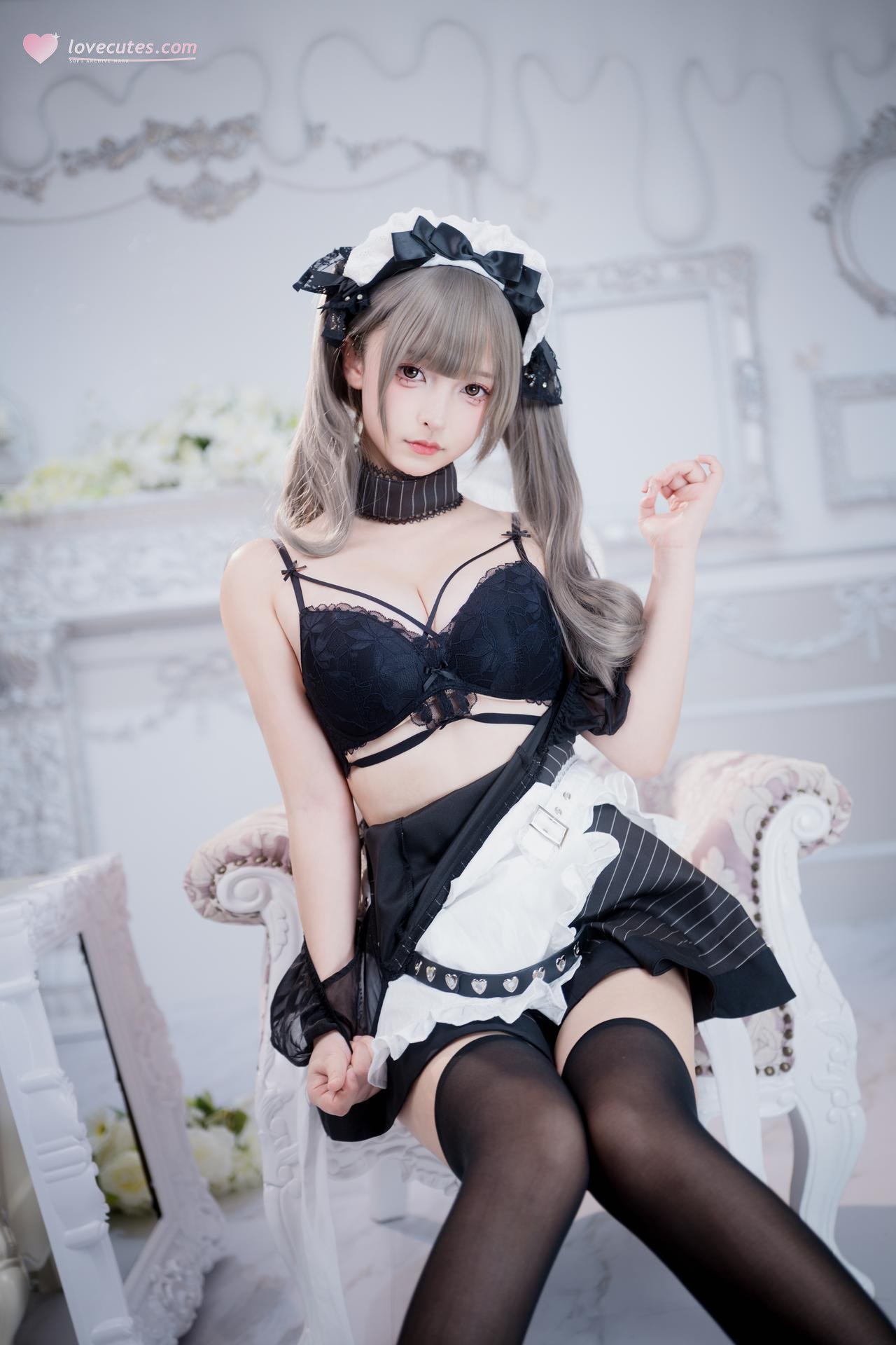[私房] フォトセット 神楽坂真冬 - 妄想女仆 黑白女仆情趣 黑丝美腿视频 75P2V