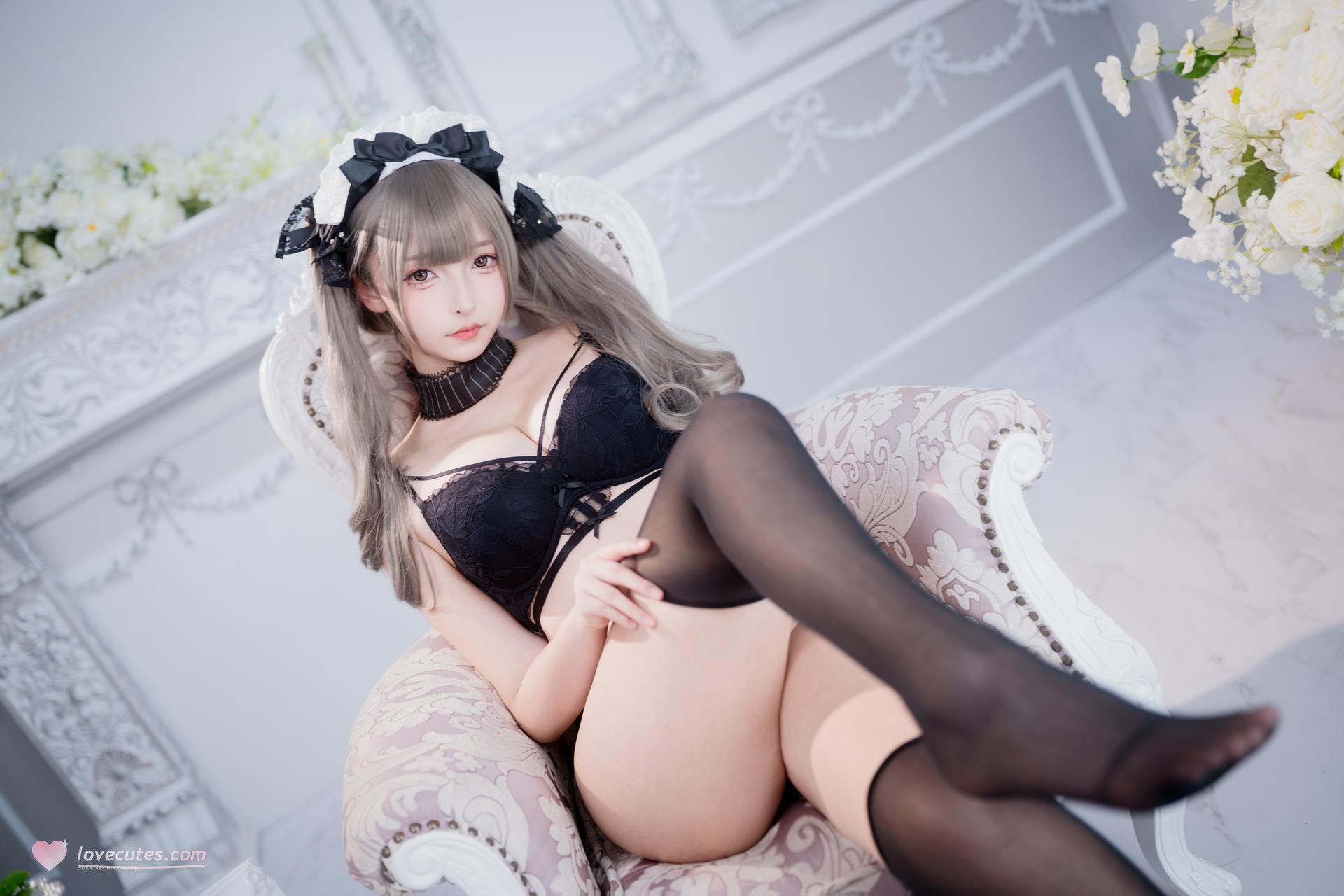 [私房] 神楽坂真冬 - 妄想女仆：黑白女仆情趣 黑丝美腿视频 75P2V