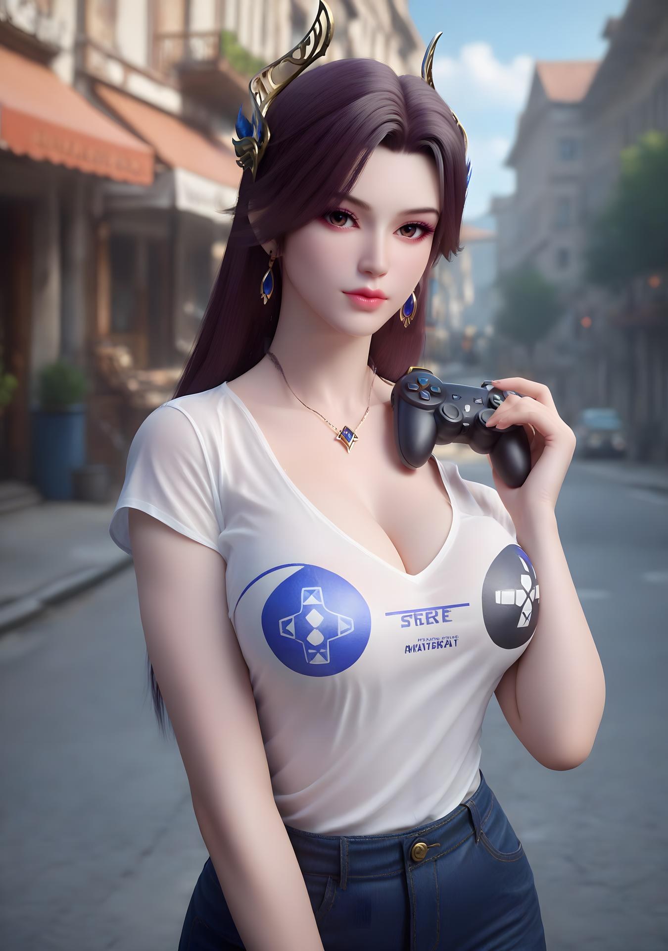 AI Porn - 斗破蒼穹 曹穎 ボディスーツ 露出ヌード AI画像ギャラリー 98P
