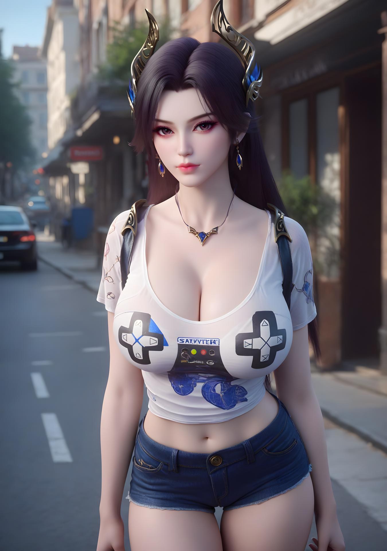 AI Porn - 斗破蒼穹 曹穎 ボディスーツ 露出ヌード AI画像ギャラリー 98P