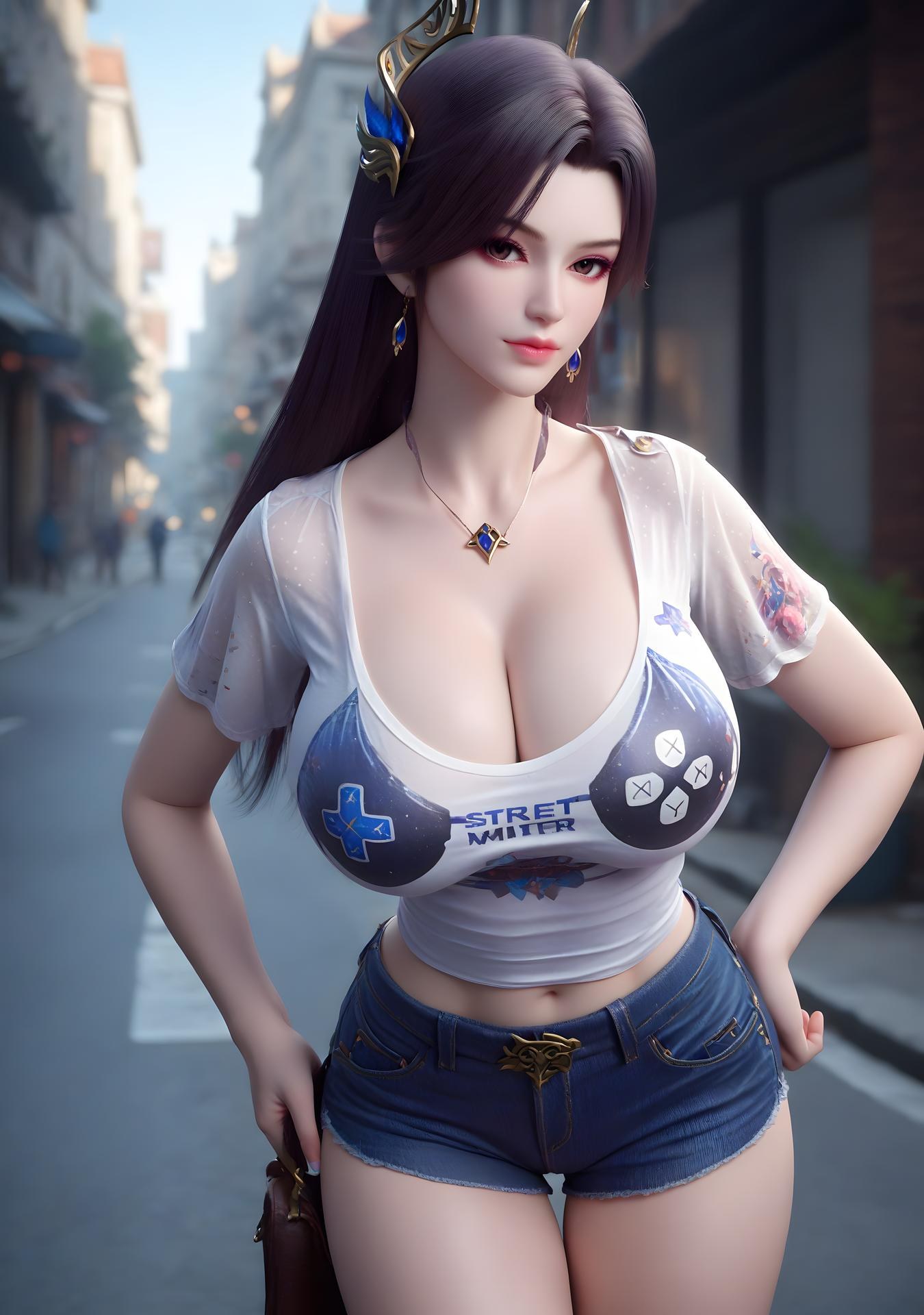 AI Porn - 斗破蒼穹 曹穎 ボディスーツ 露出ヌード AI画像ギャラリー 98P
