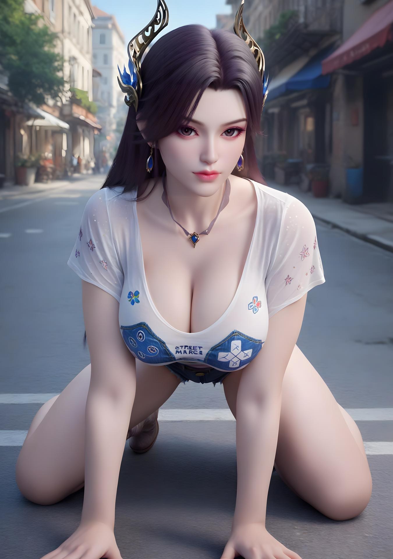 AI Porn - Battle Through the Heavens Cao Ying 바디수트 노출 누드 AI 이미지 갤러리 98P